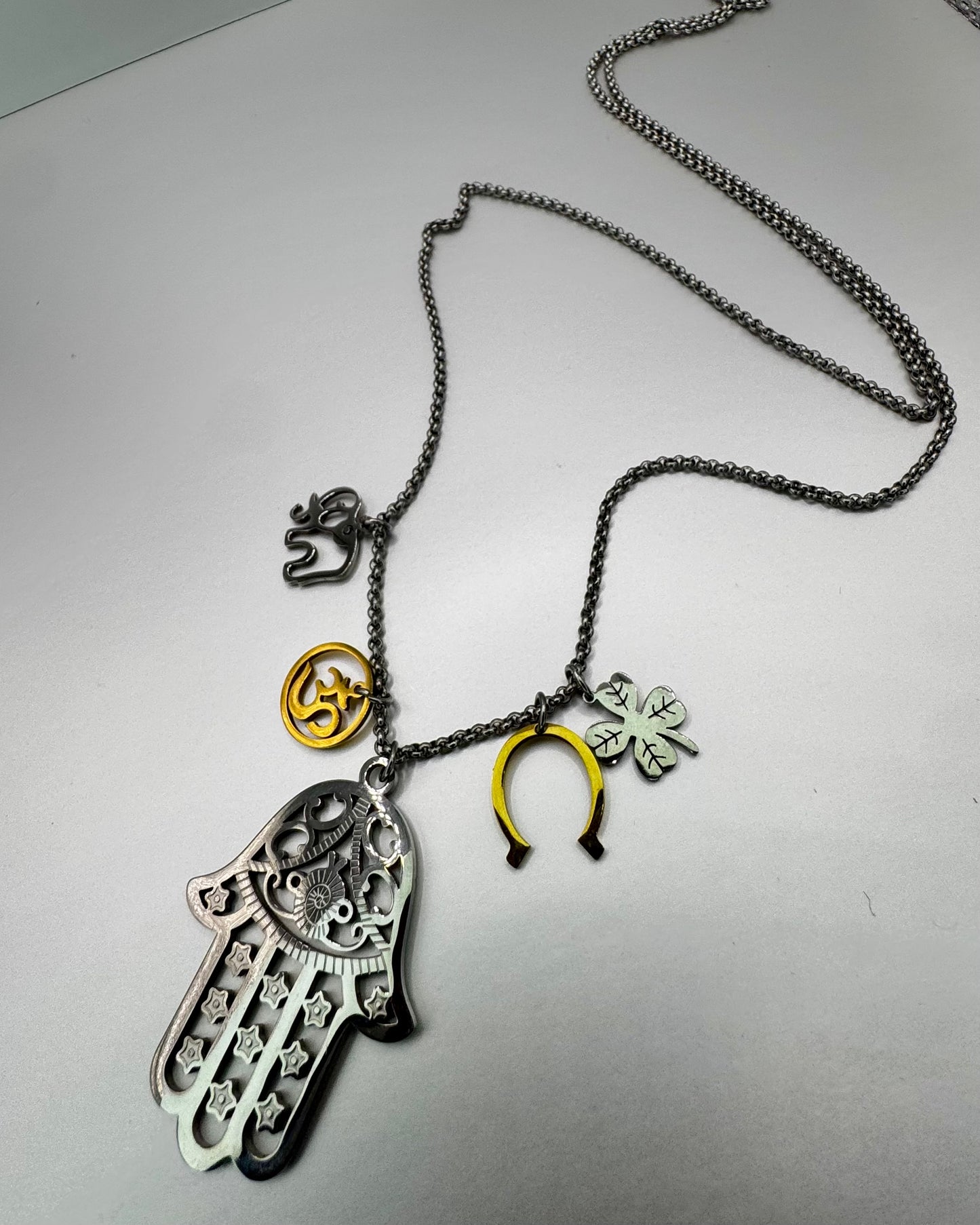 Lucky Charm Stainless Steel Necklace