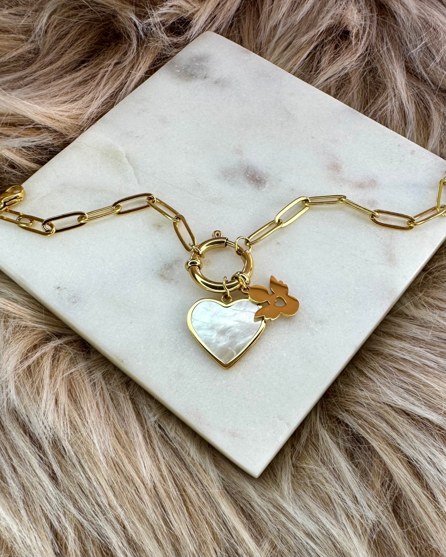 Angel Heart Gold Stainless Steel