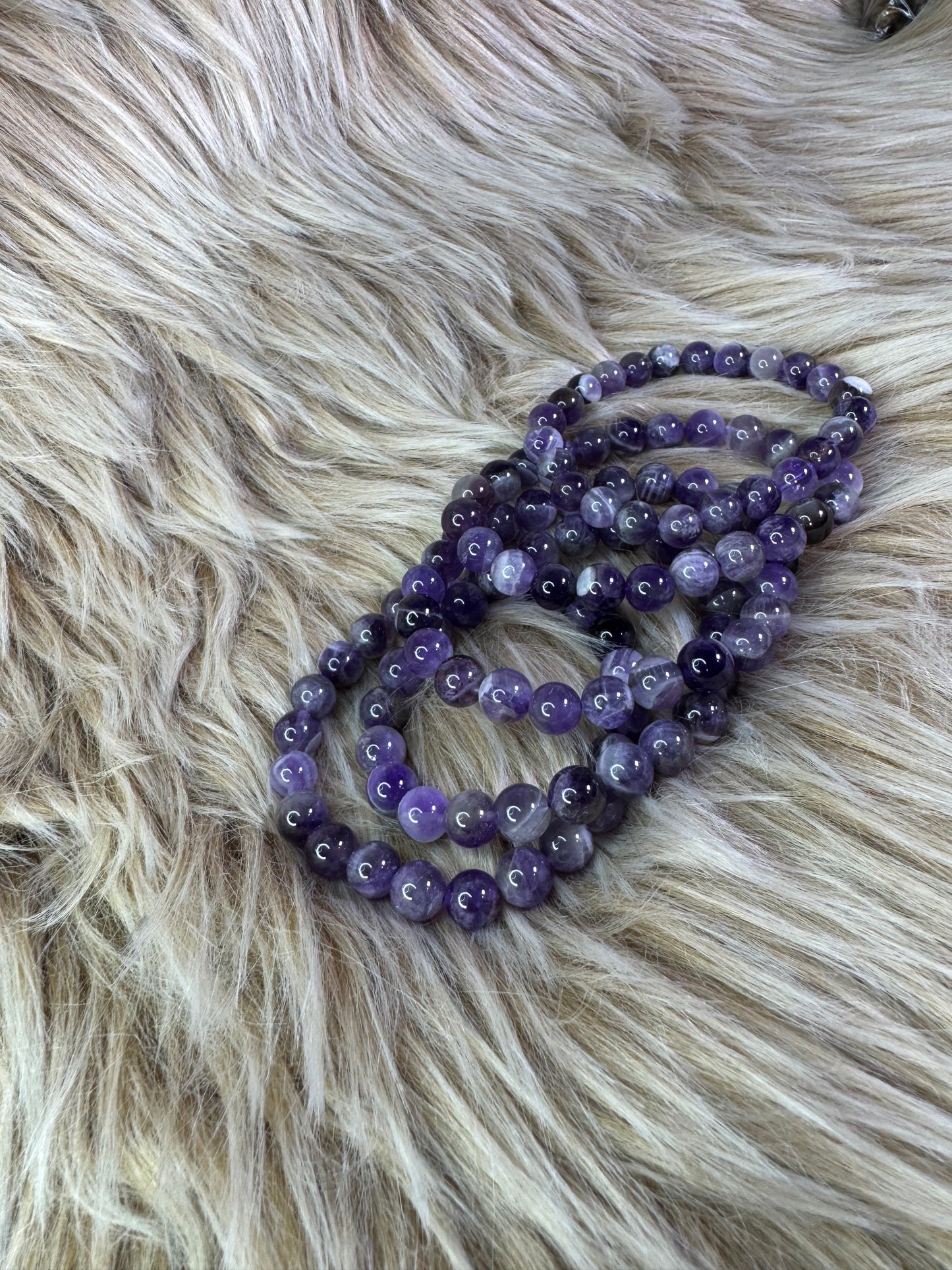 Amethyst 8mm Sphere Bracelet
