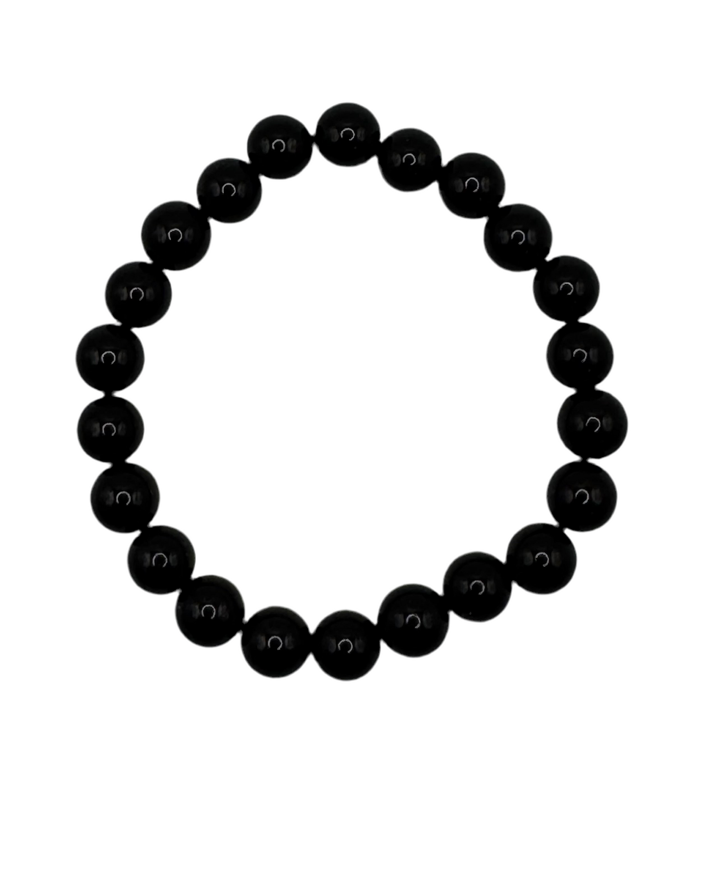 8mm Sphere Black Onyx Bracelet