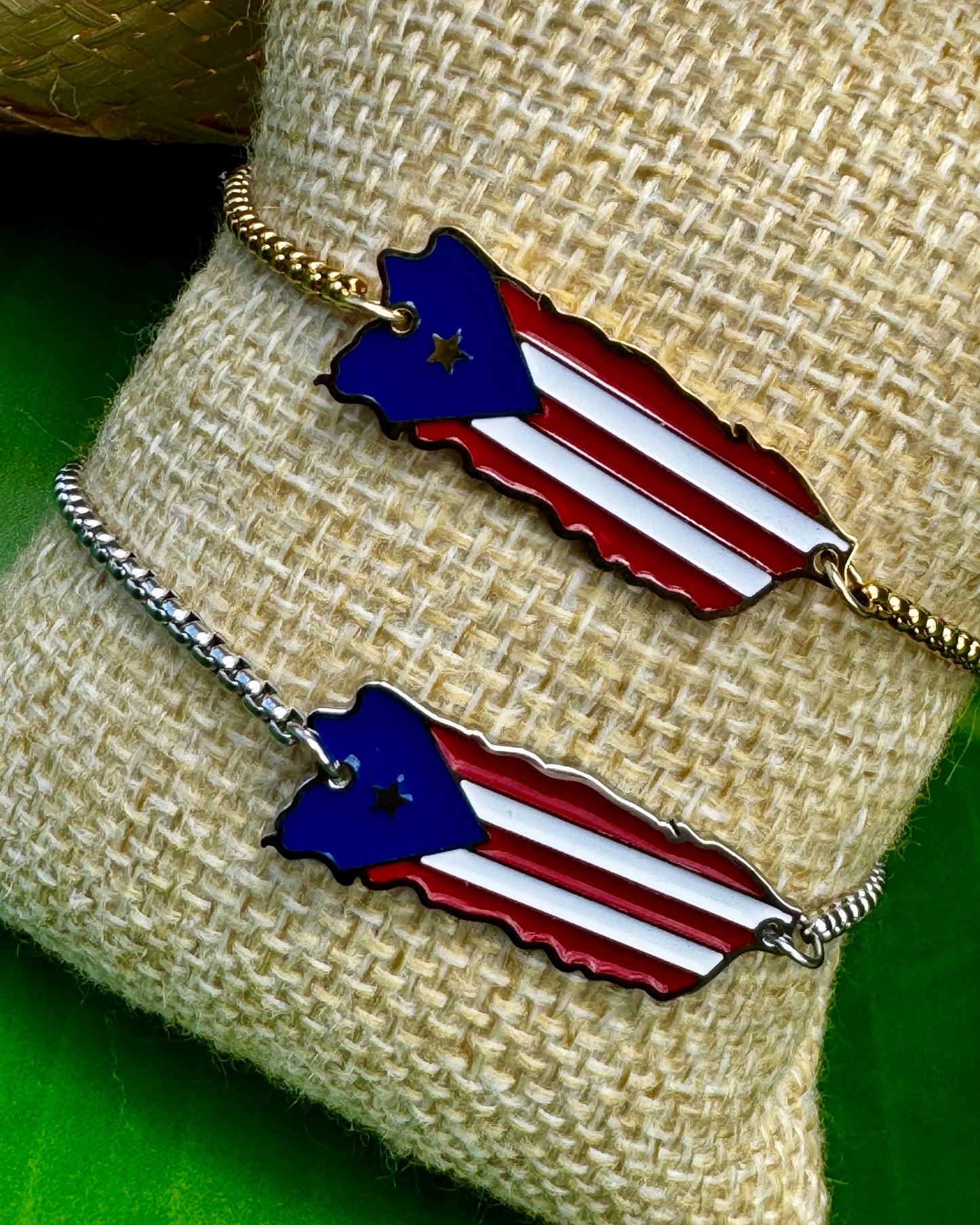 Puerto Rico Adjustable Bracelet ❤️🤍💙