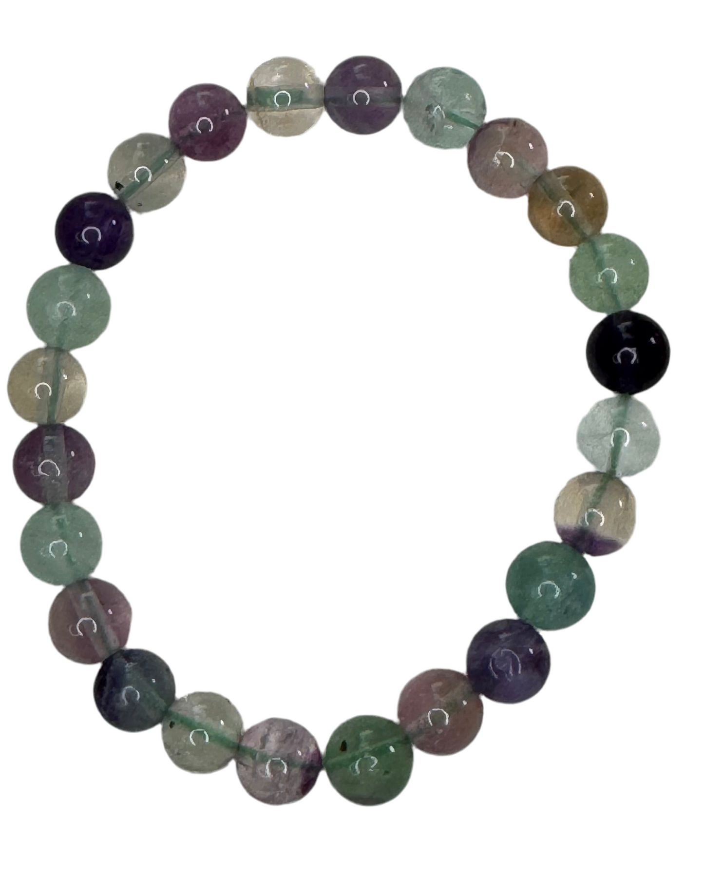Fluorite 8mm Sphere Bracelet