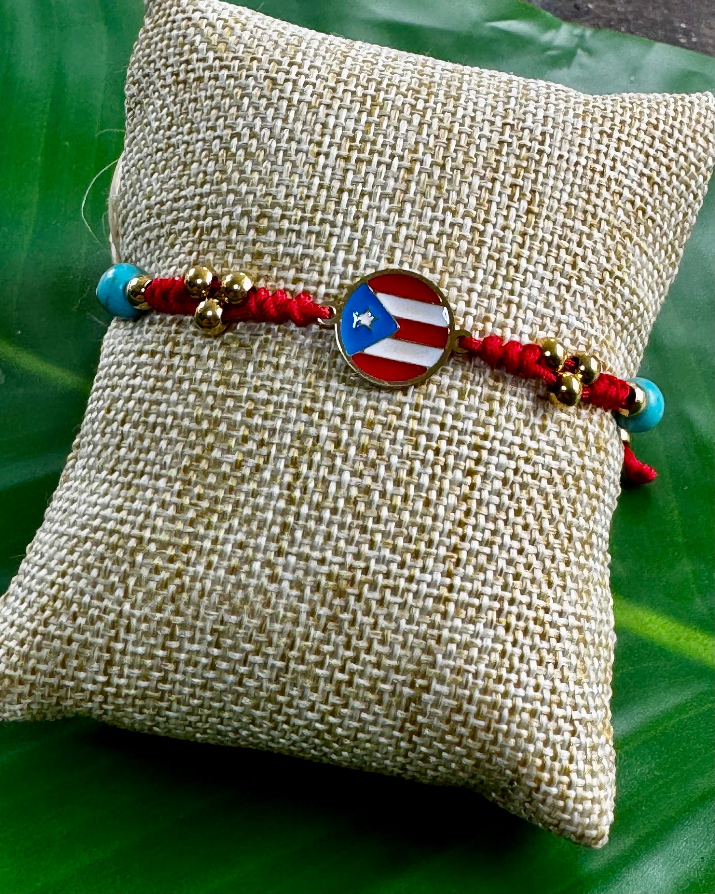 Puerto Rico Adjustable Bracelet with Turquoise Beads