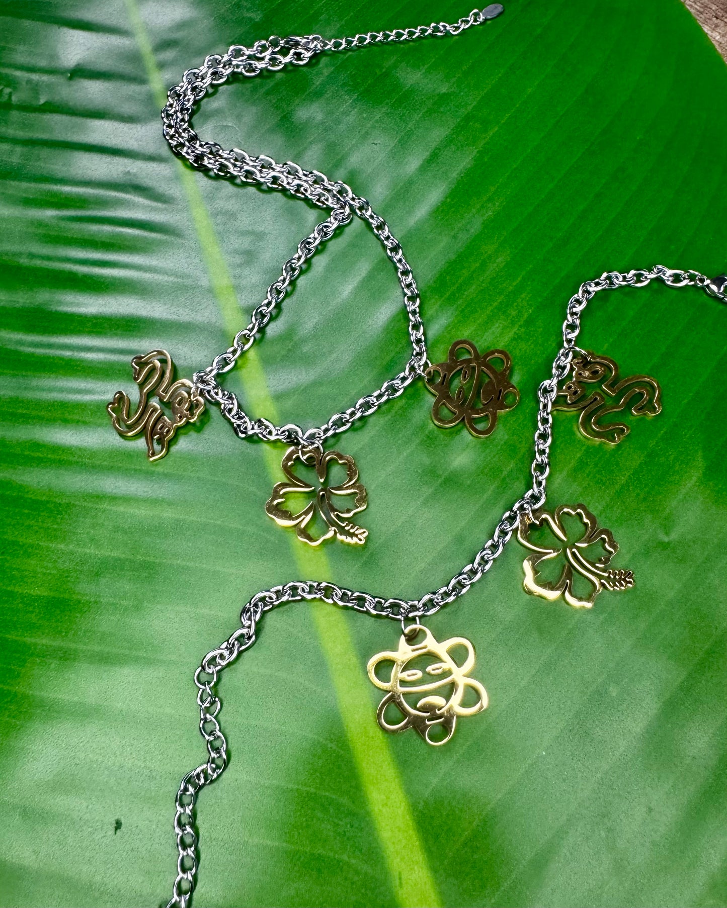 2-Tone Puerto Rico Charm Necklace