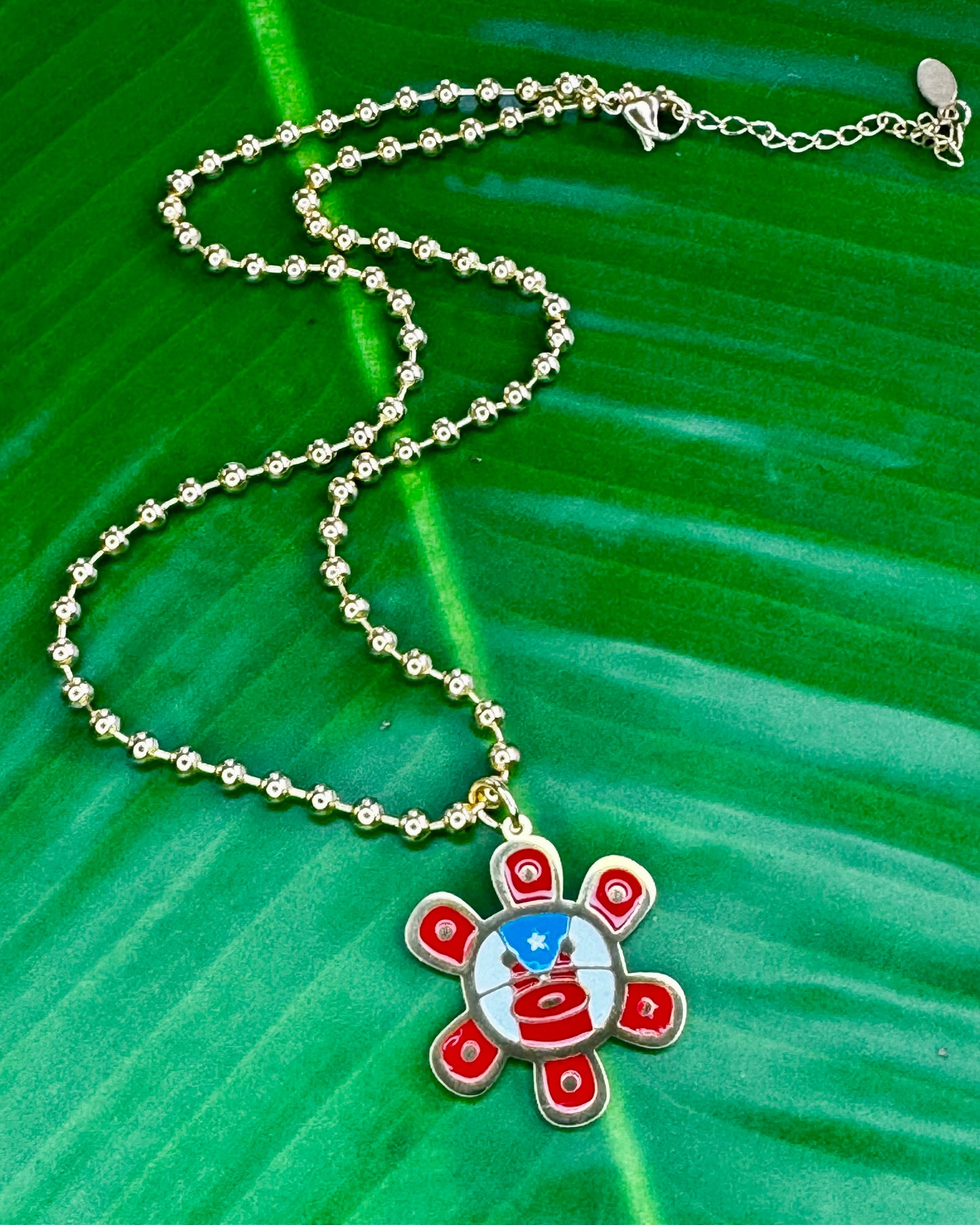 Bandera Sol Taíno Necklace