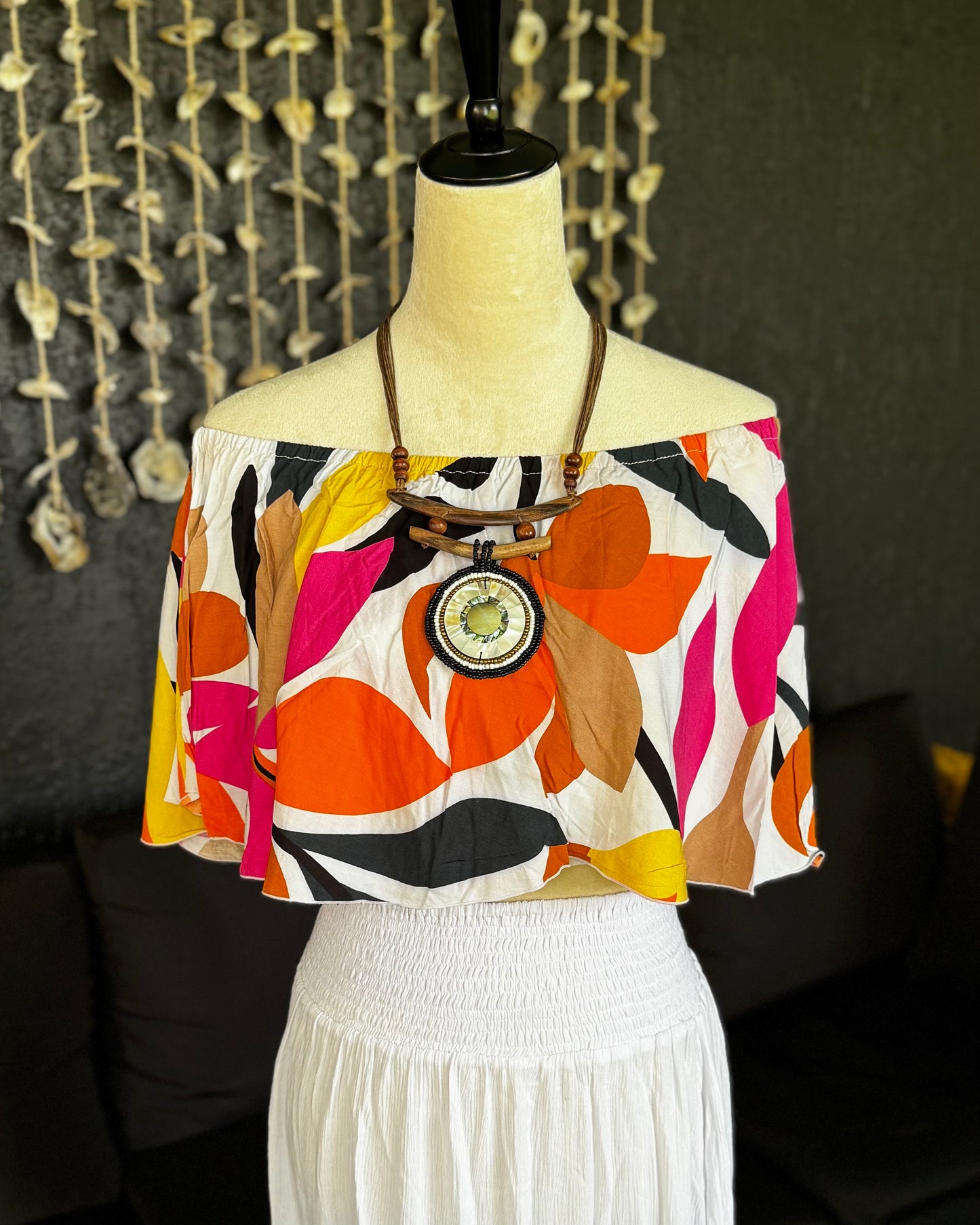Nadia Crop Top Flower Print