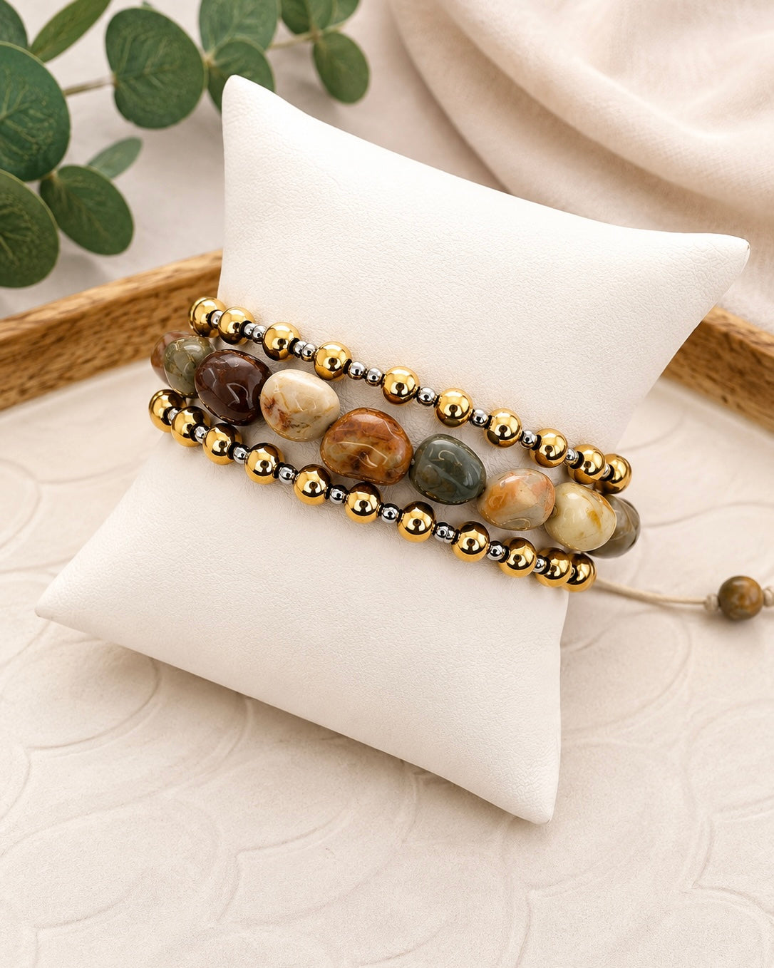 Fancy Jasper Adjustable Bracelet – Grounding • Balance • Tranquility