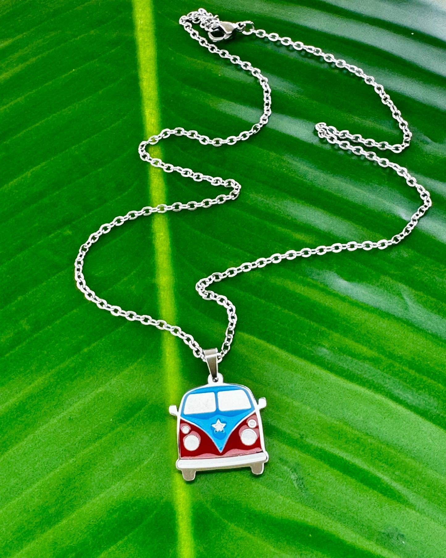 Volkswagen Puerto Rico Flag Stainless Steel Necklace – 18"