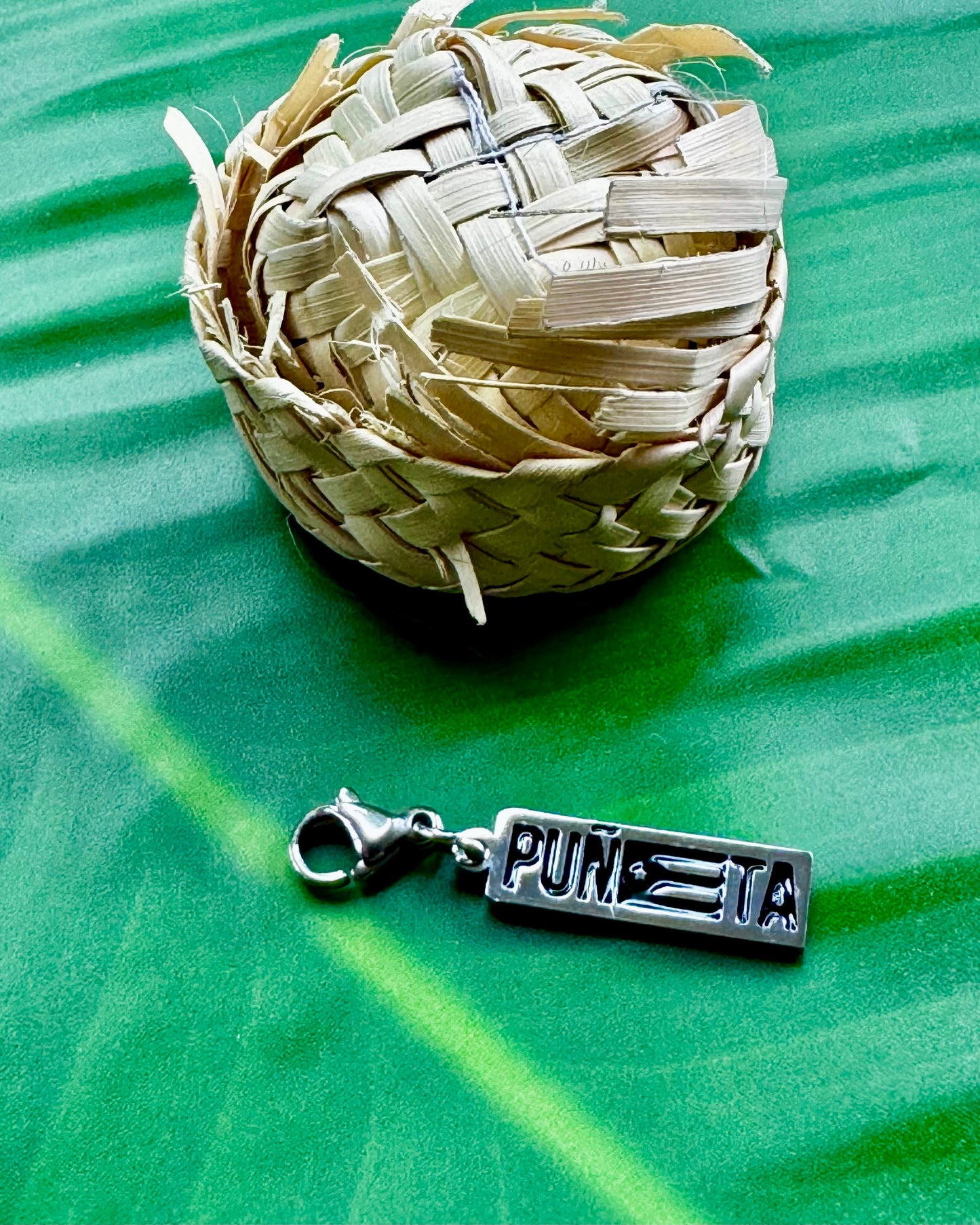 Puerto Rican Puñ🇵🇷ta charm in stainless steel, edgy cultural accessory