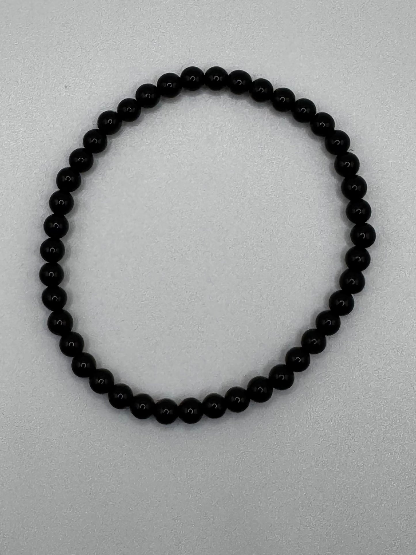4mm Sphere Black Onyx Bracelet