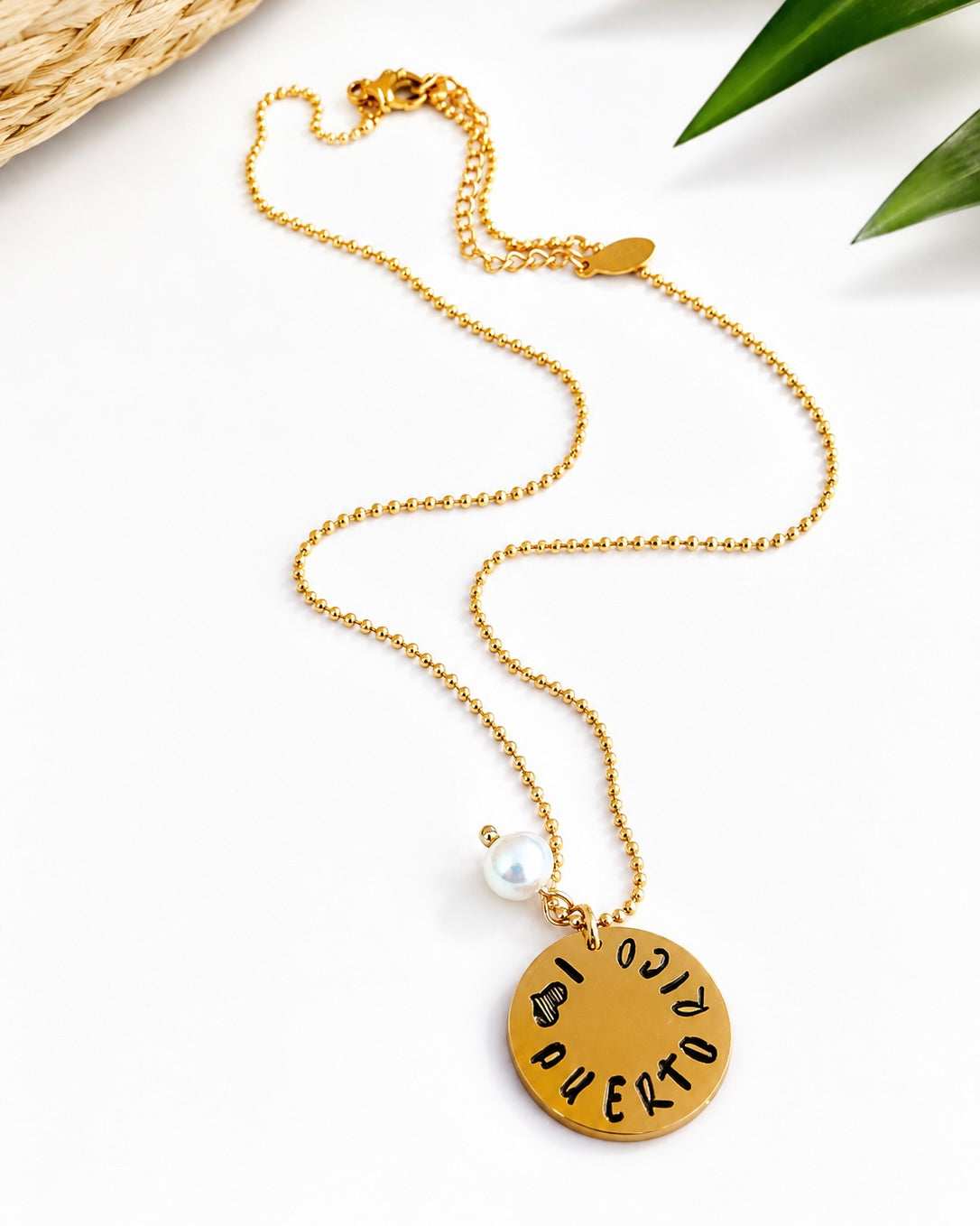 Mi Puerto Rico Pearl Ball Chain Necklace