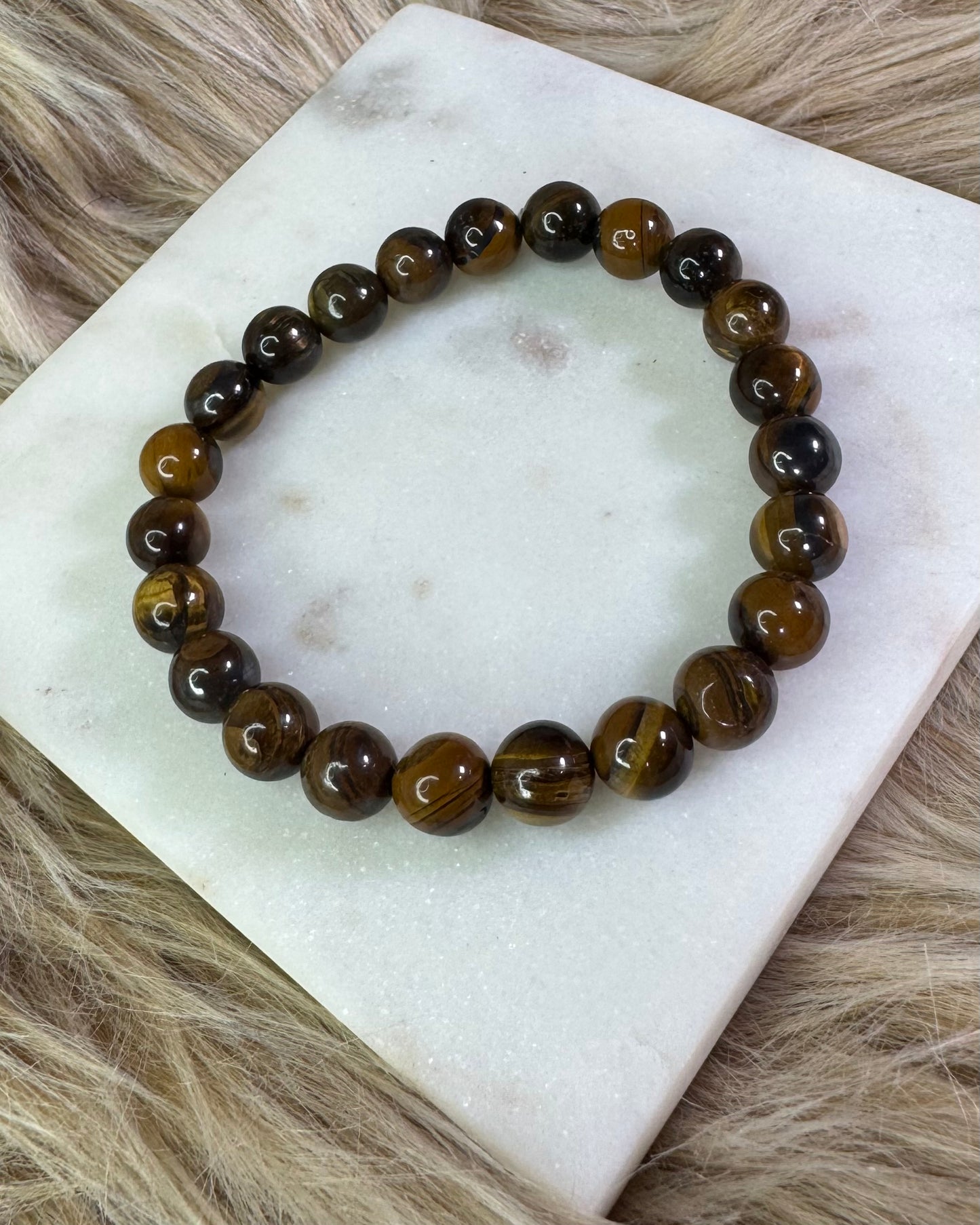 Tiger Eye 8mm Sphere Bracelet