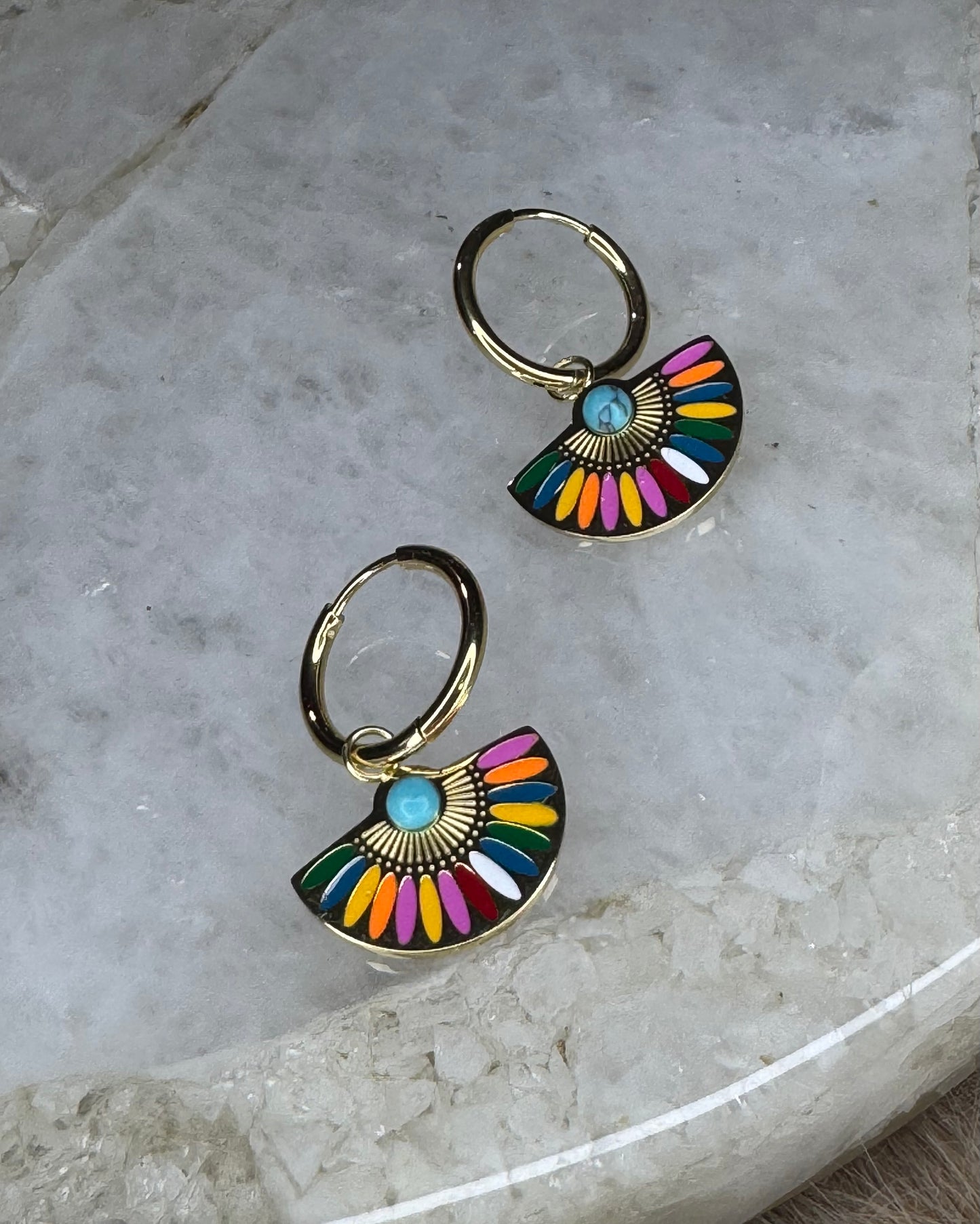 Fan Multicolor Earrings