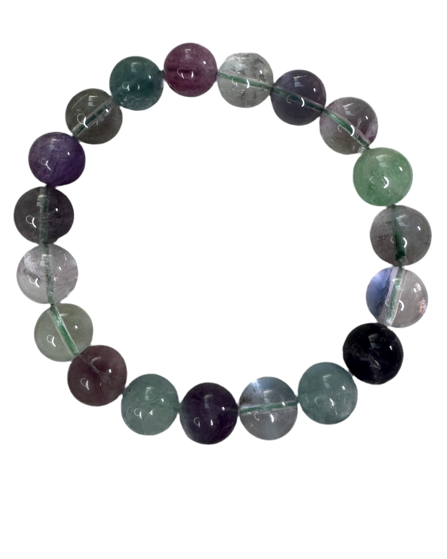 Fluorite 10mm Sphere Bracelet