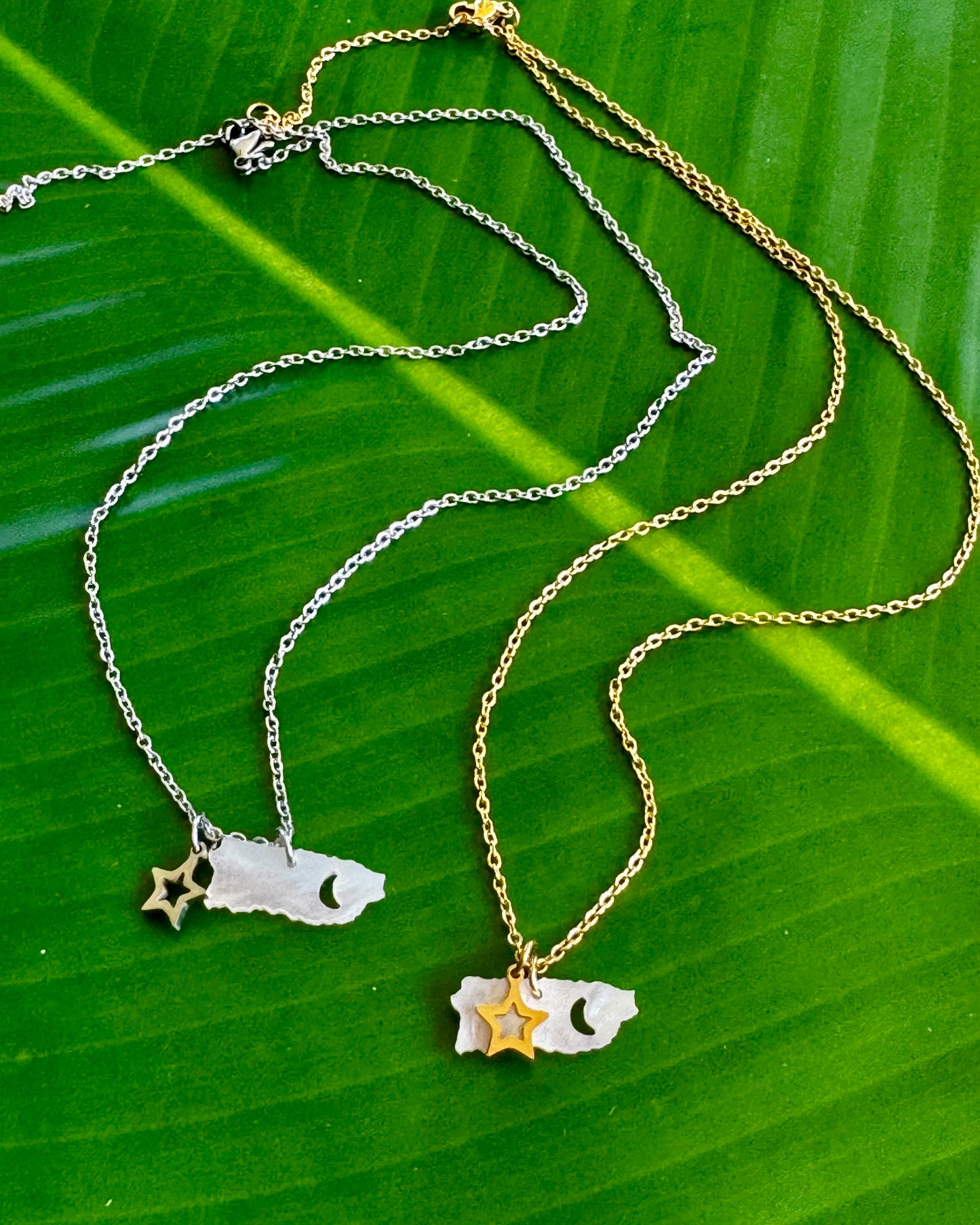 Puerto Rico White Charm Necklace