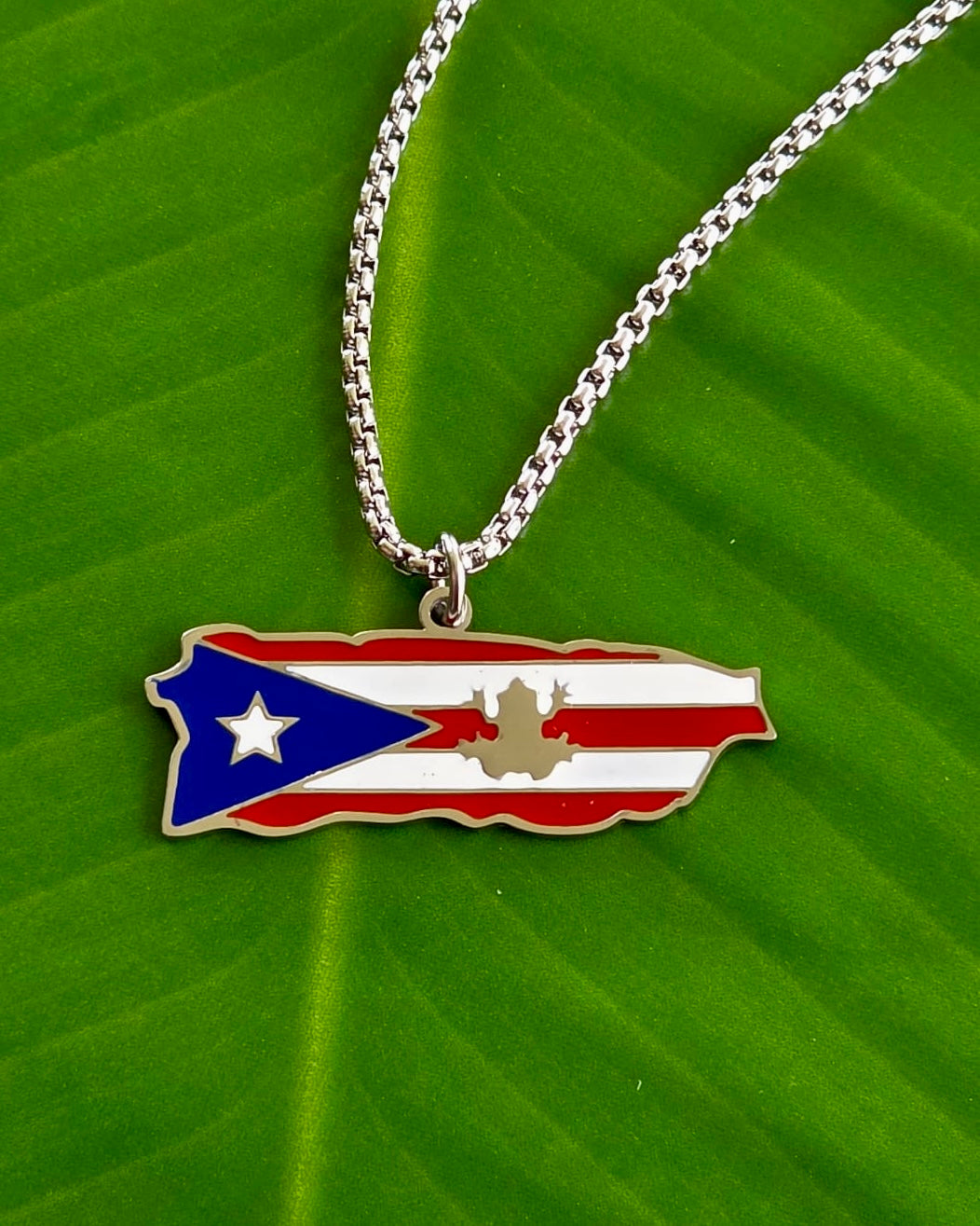 Puerto Rico Flag Necklace 🇵🇷