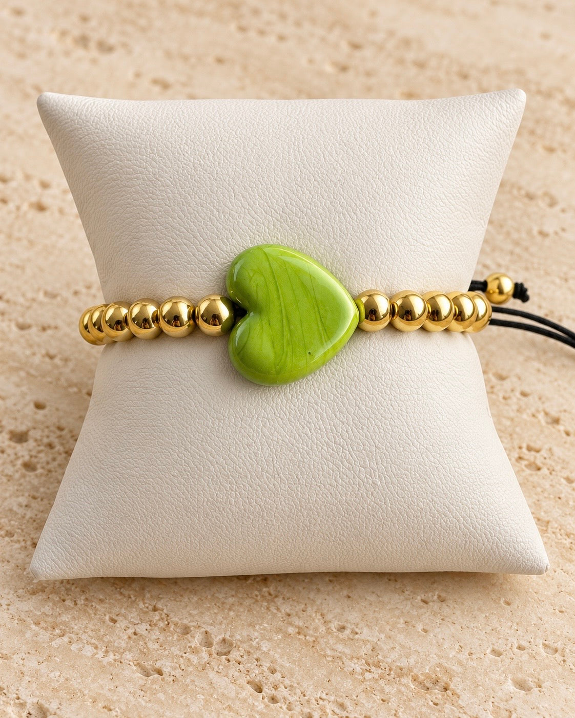 Colorful Heart Adjustable Bracelet — Stainless Steel