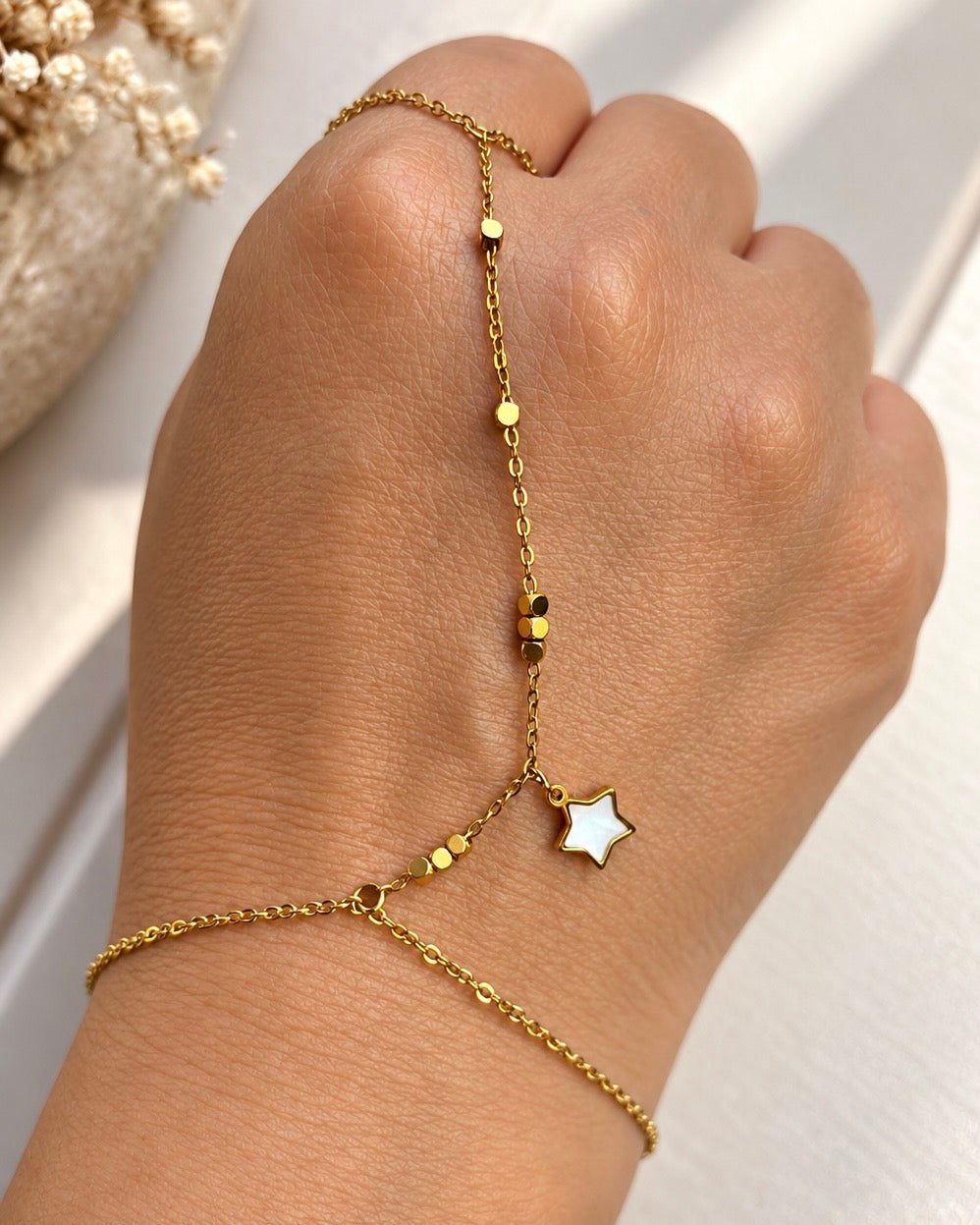 ⭐ Celestial Star Hand Chain Bracelet