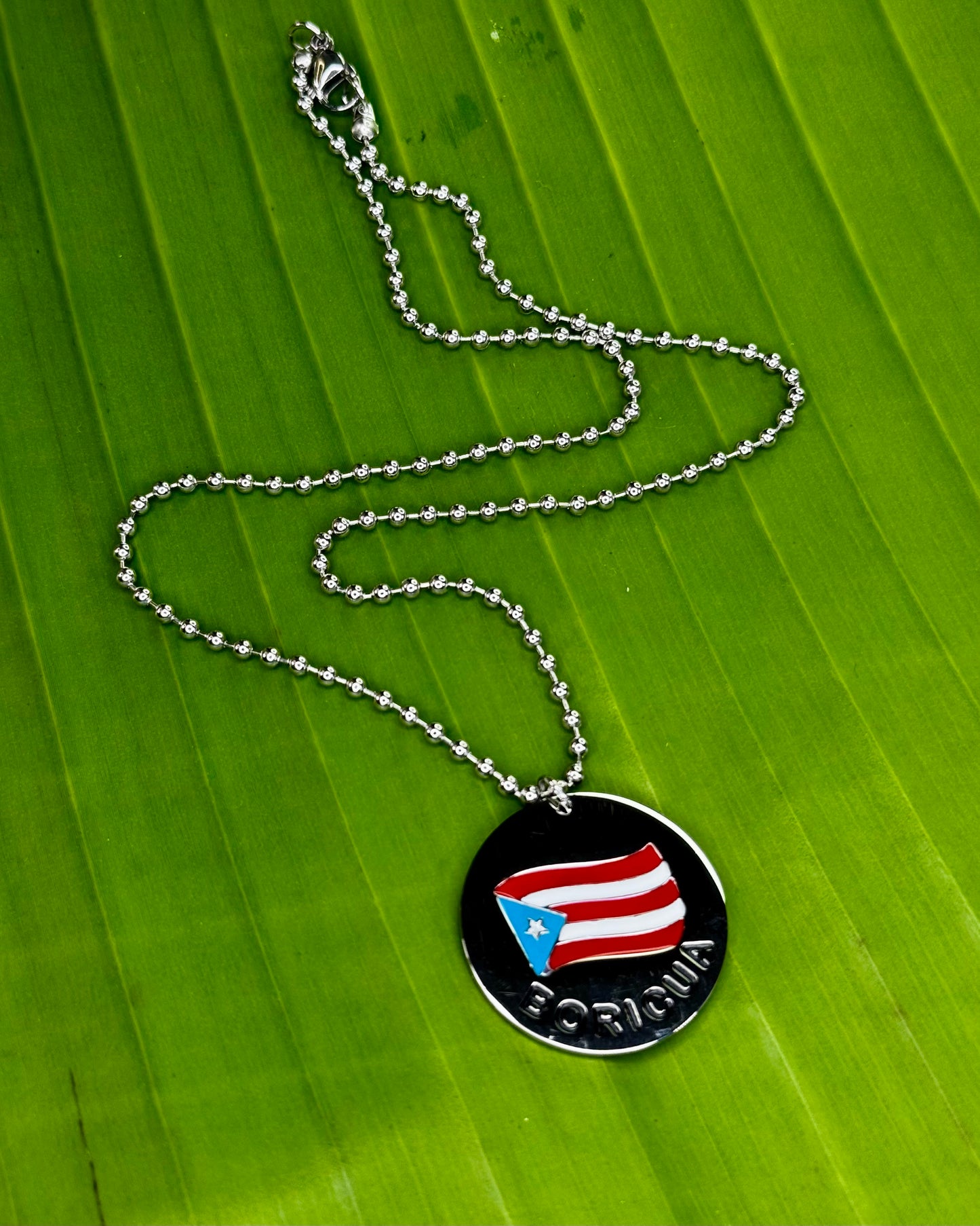 Puerto Rico Flag Necklace