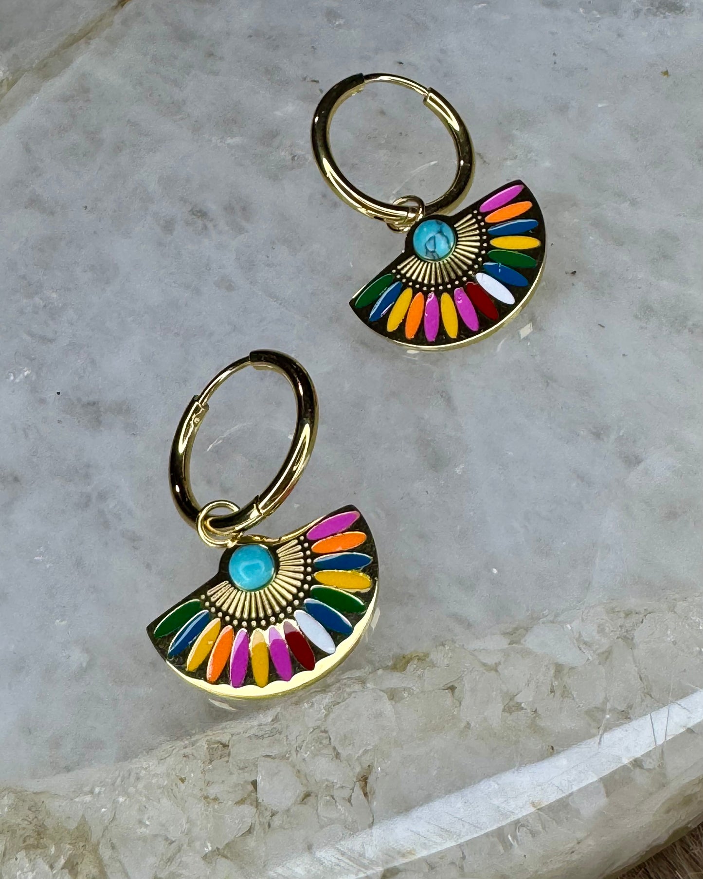 Fan Multicolor Earrings