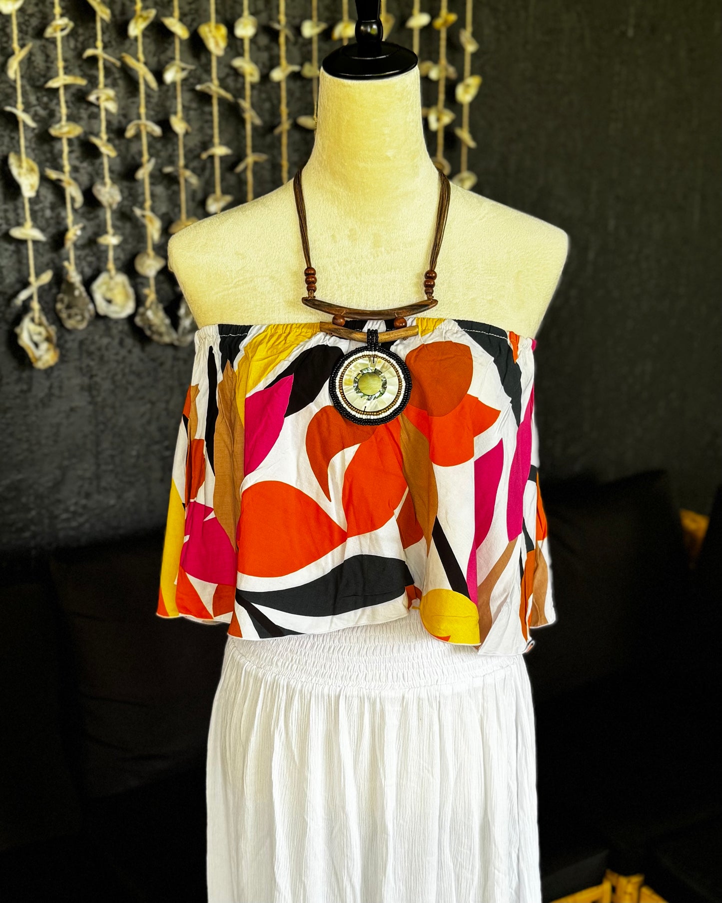 Nadia Crop Top Flower Print