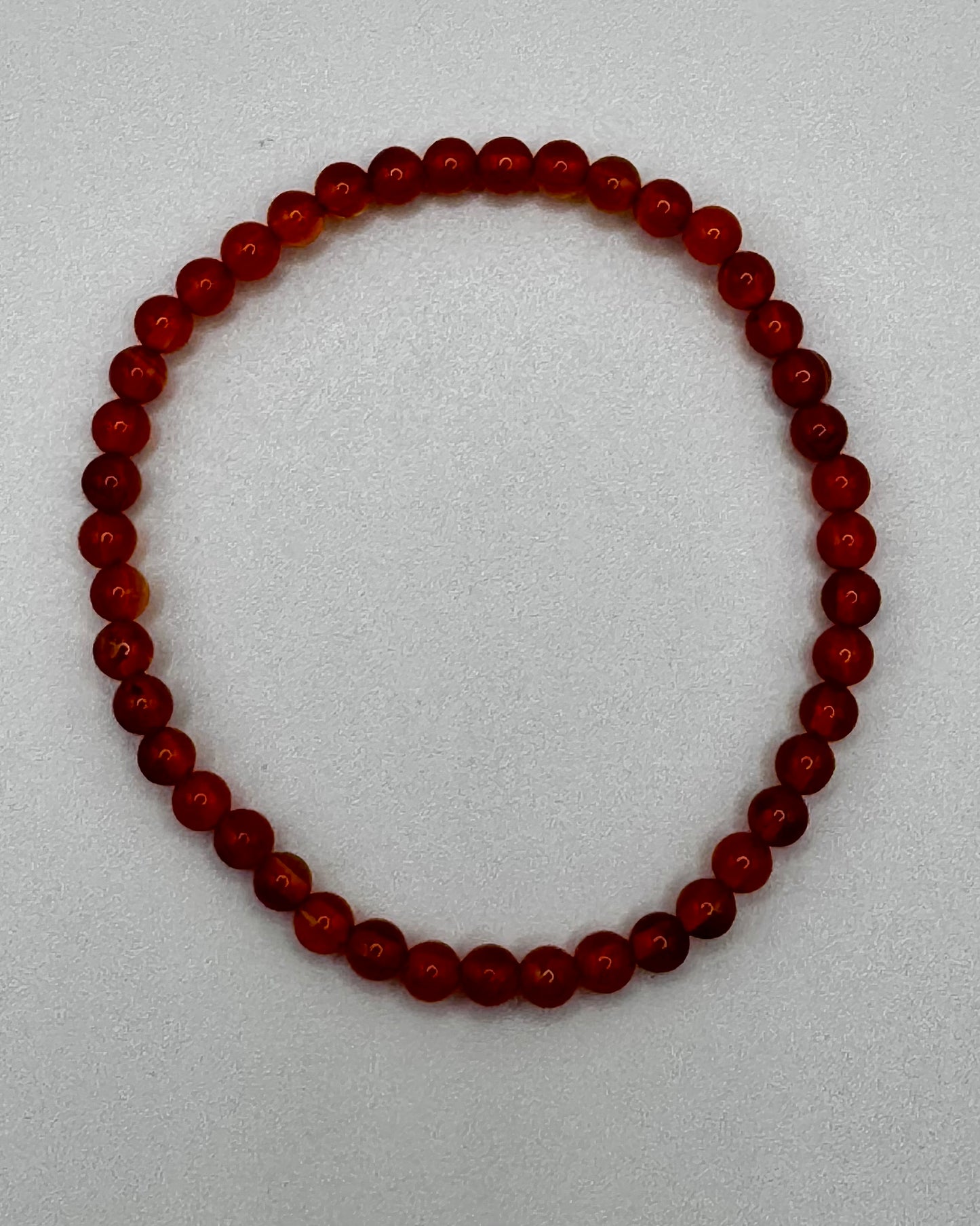 4mm Sphere Carnelian Bracelet