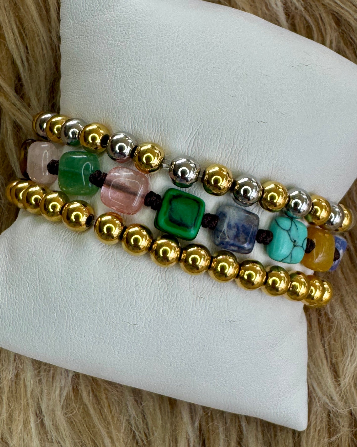 Multi-Stone Crystal Adjustable Bracelet