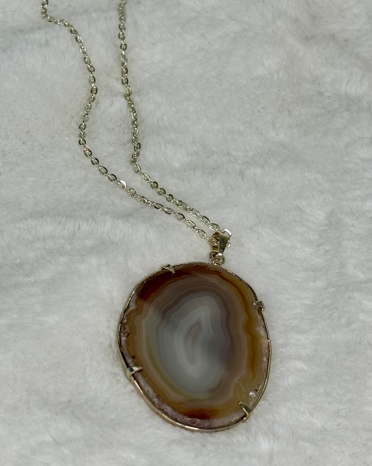Beige Agate Charm