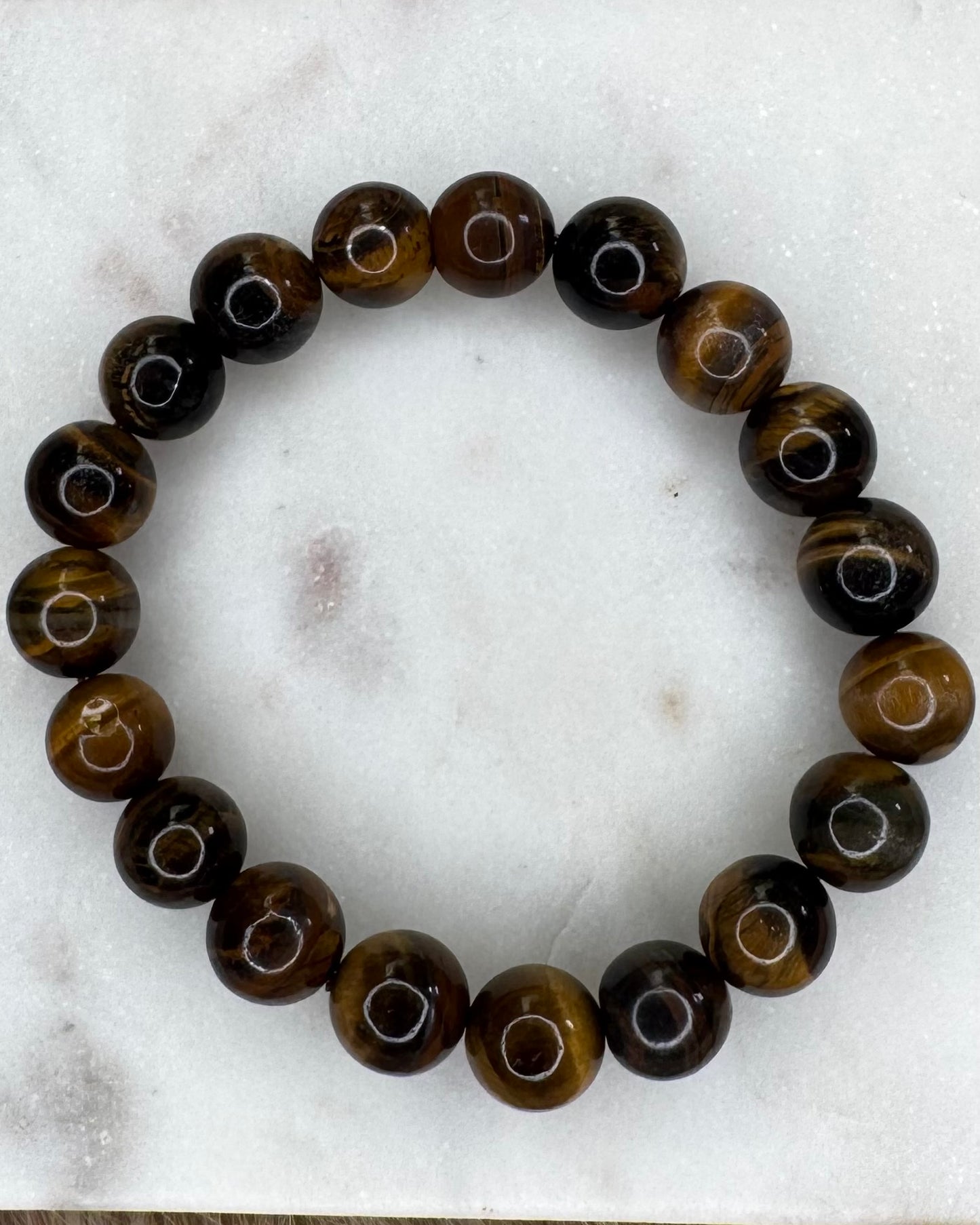 Tiger Eye 10mm Sphere Bracelet