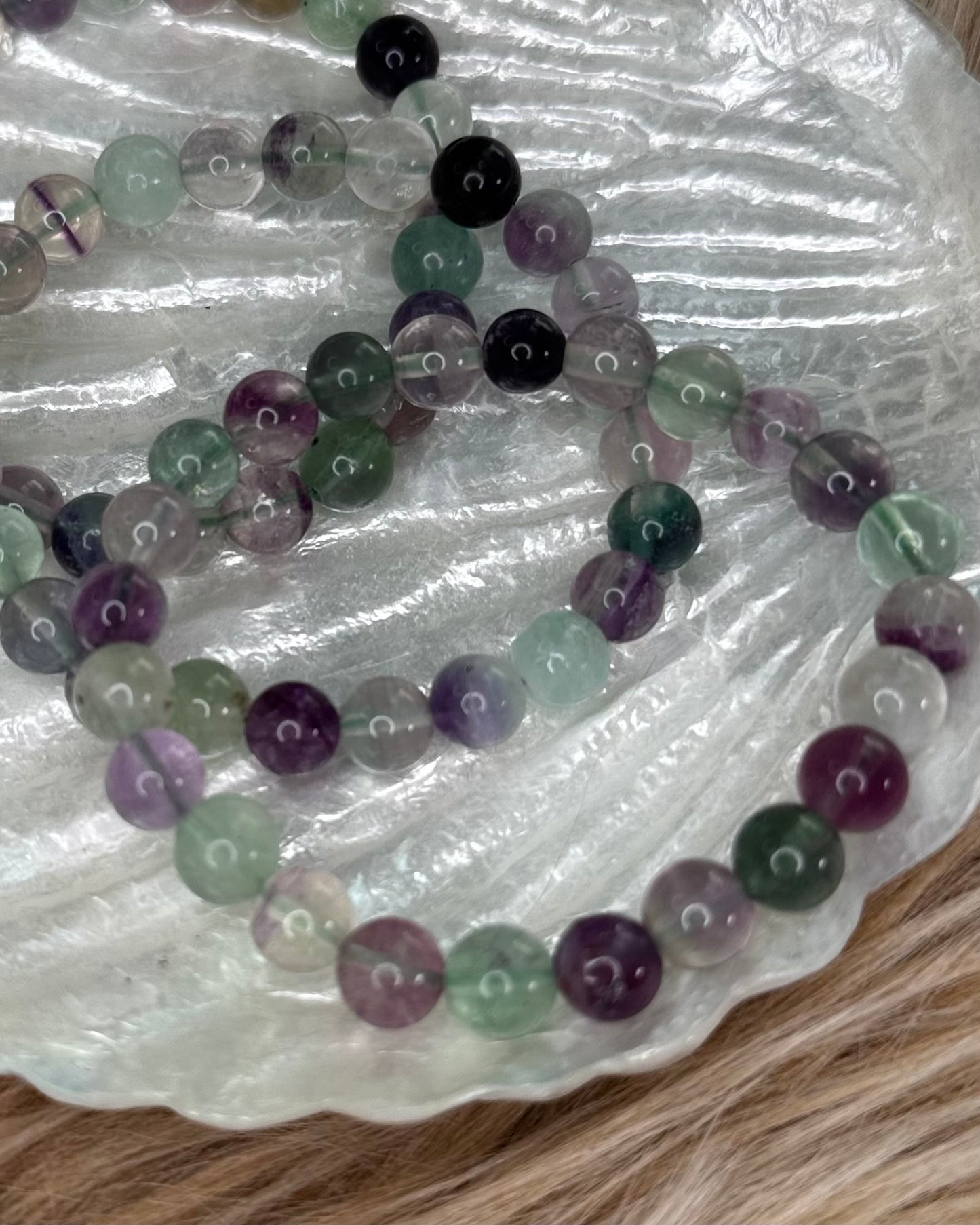 Fluorite 8mm Sphere Bracelet