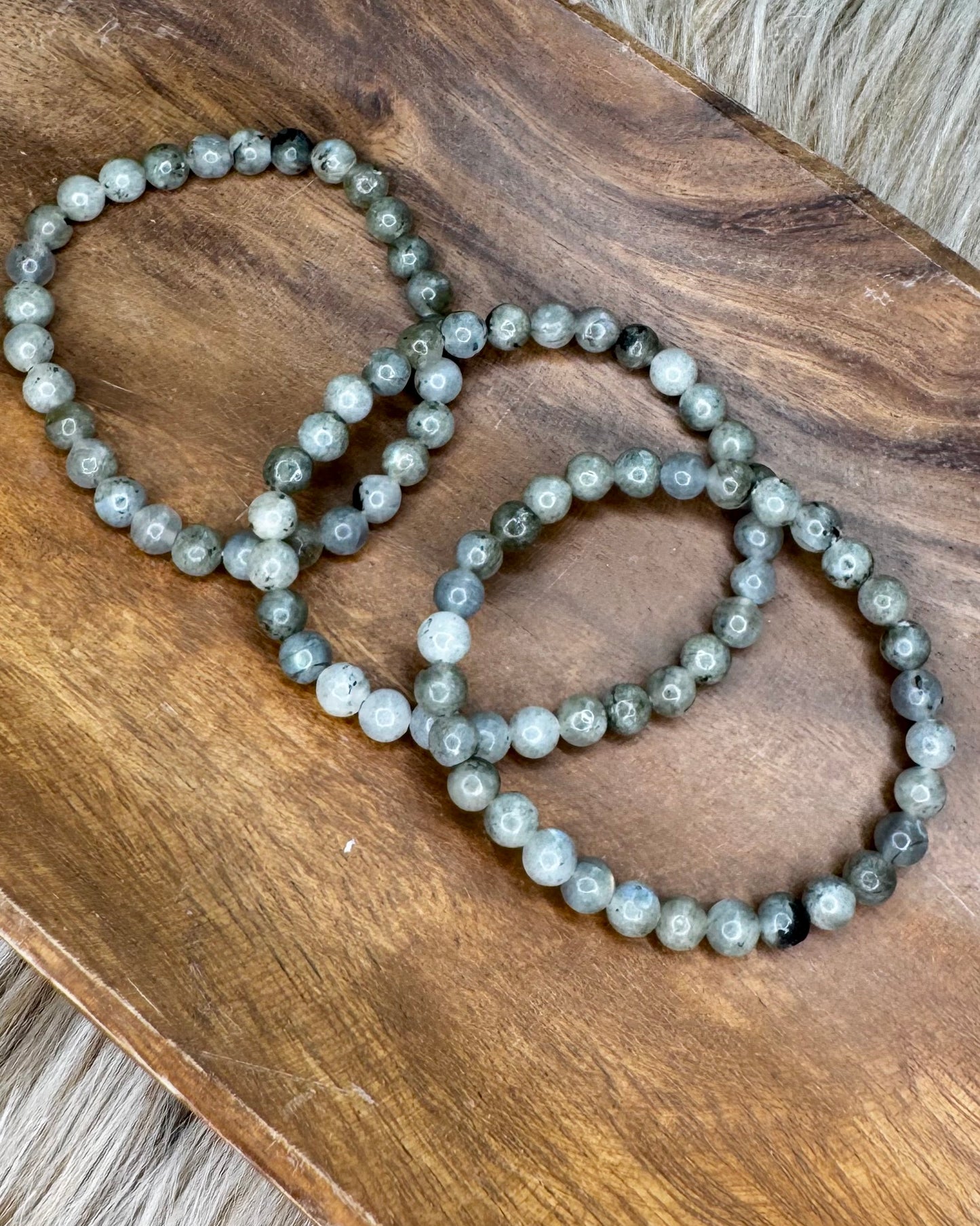 Labradorite 6mm Sphere Bracelet