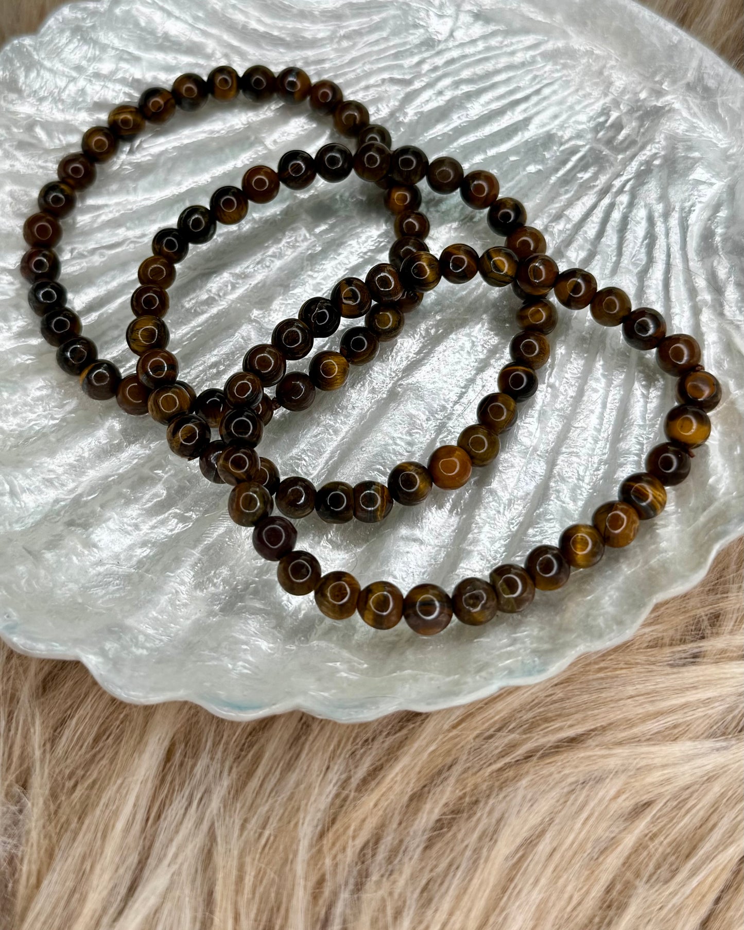 Tiger Eye 6mm Sphere Bracelet