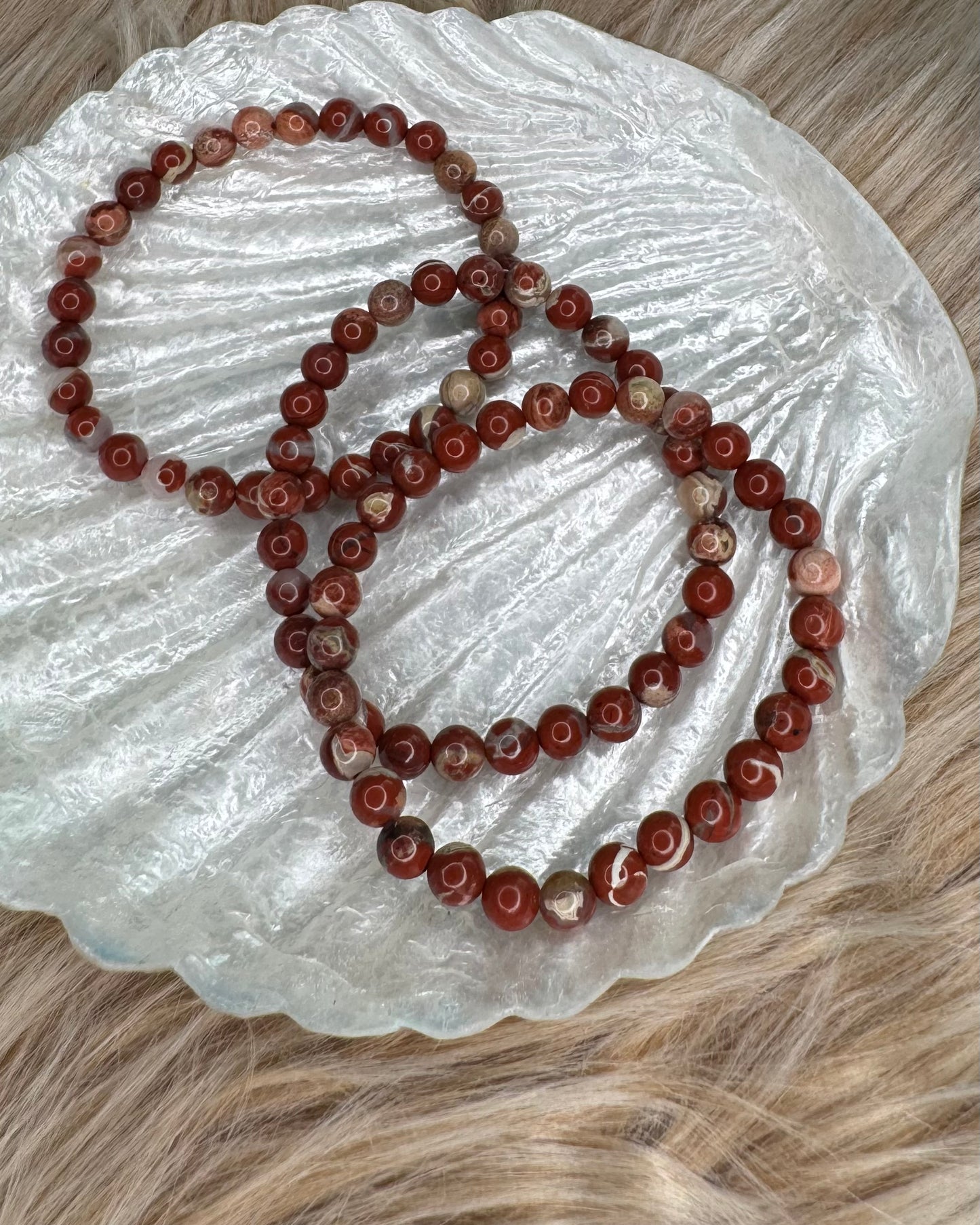 Brecciated Jasper 6mm Sphere Bracelet