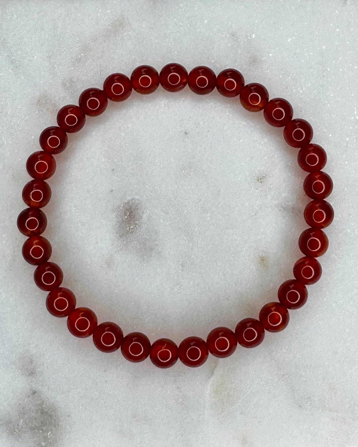 Carnelian 6mm Sphere Bracelet