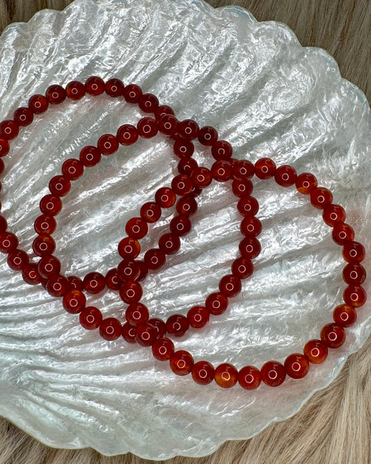 Carnelian 6mm Sphere Bracelet