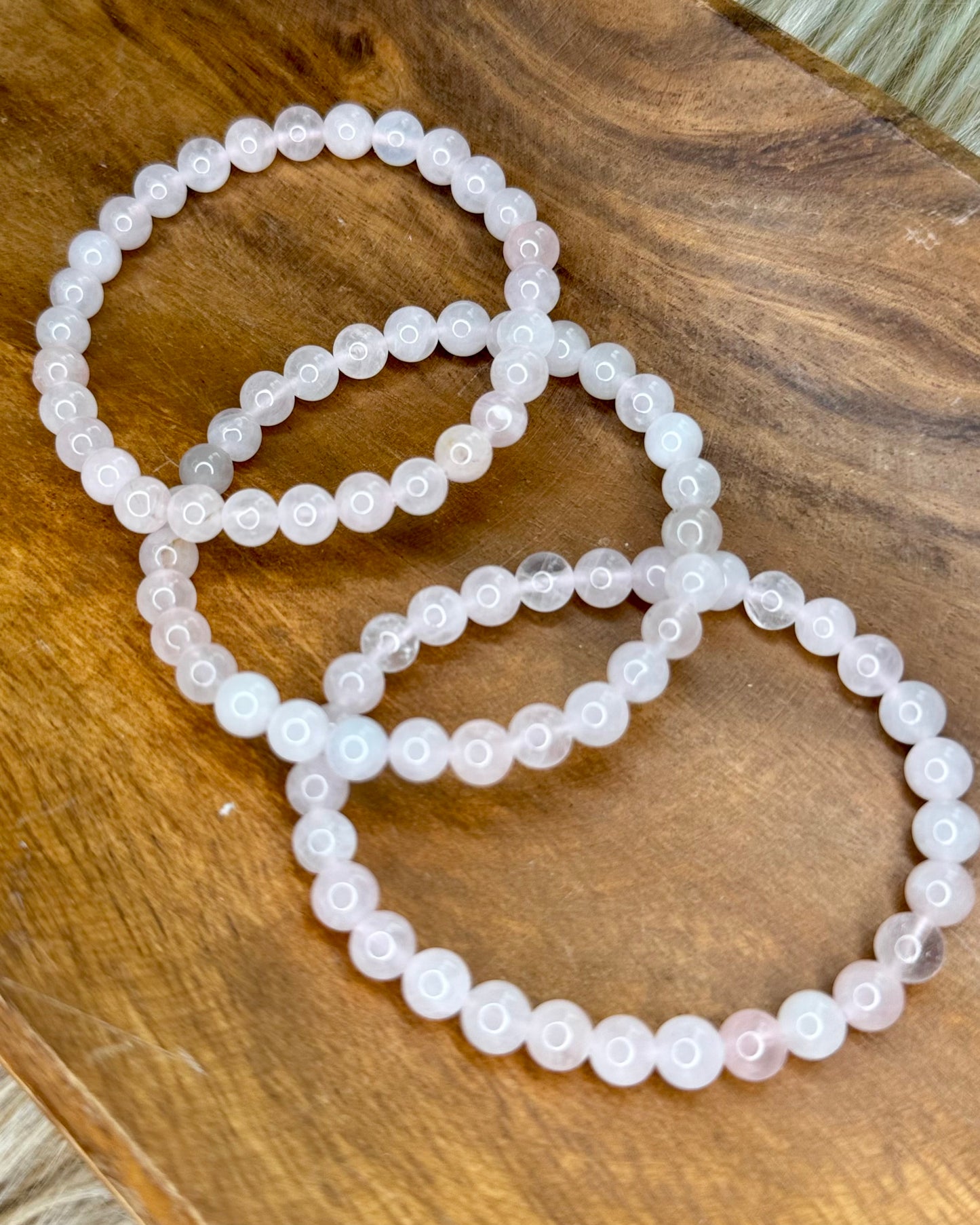 Rose Quartz 6mm Sphere Bracelet