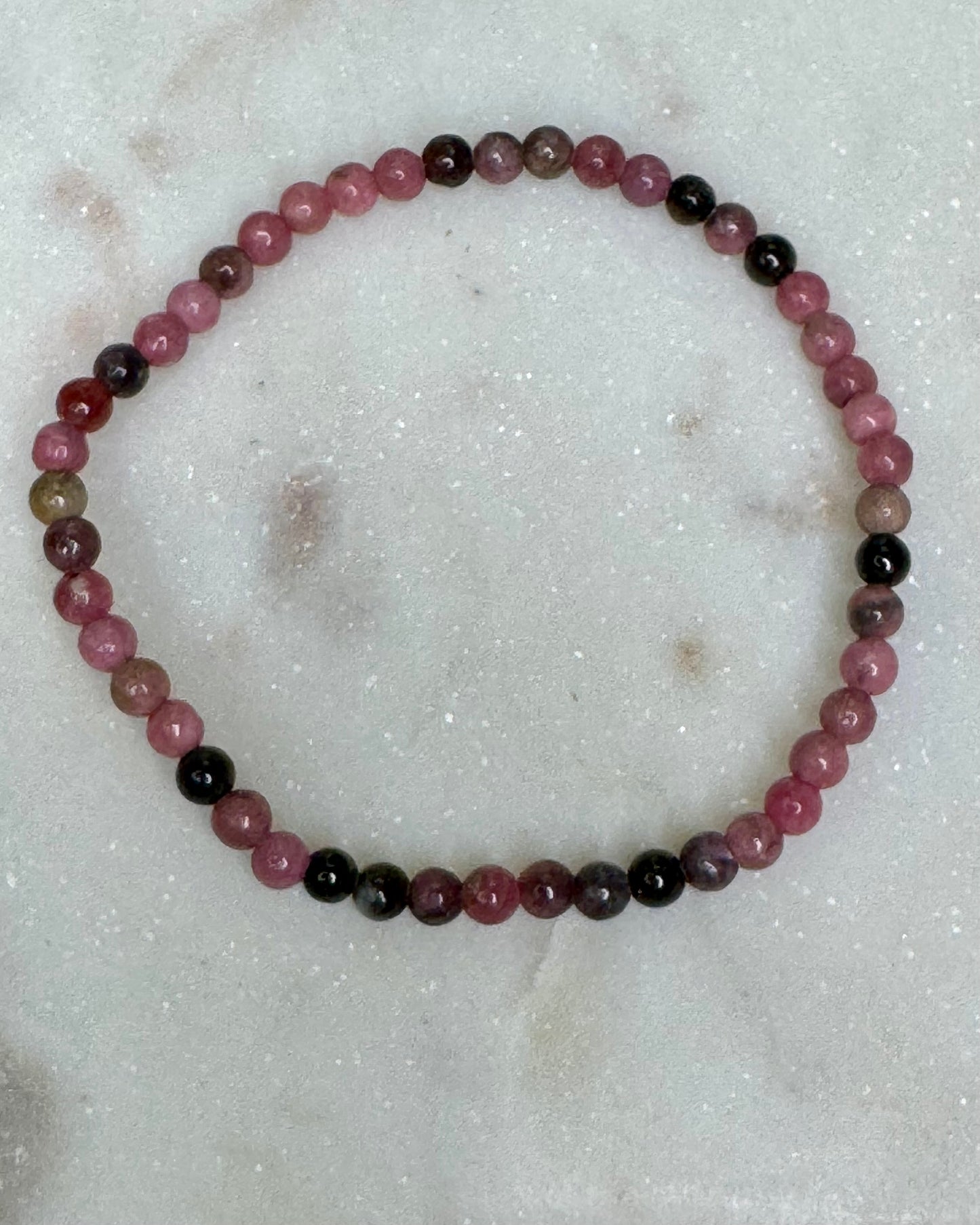 Rhodonite 4mm Sphere Bracelet