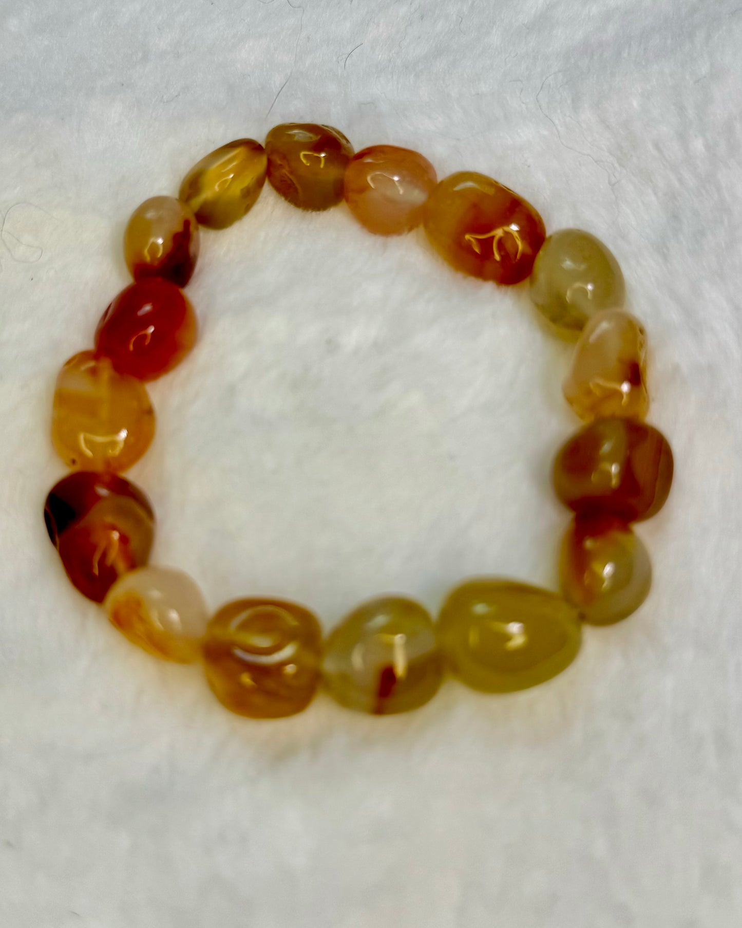 Carnelian Jellybean Bracelet