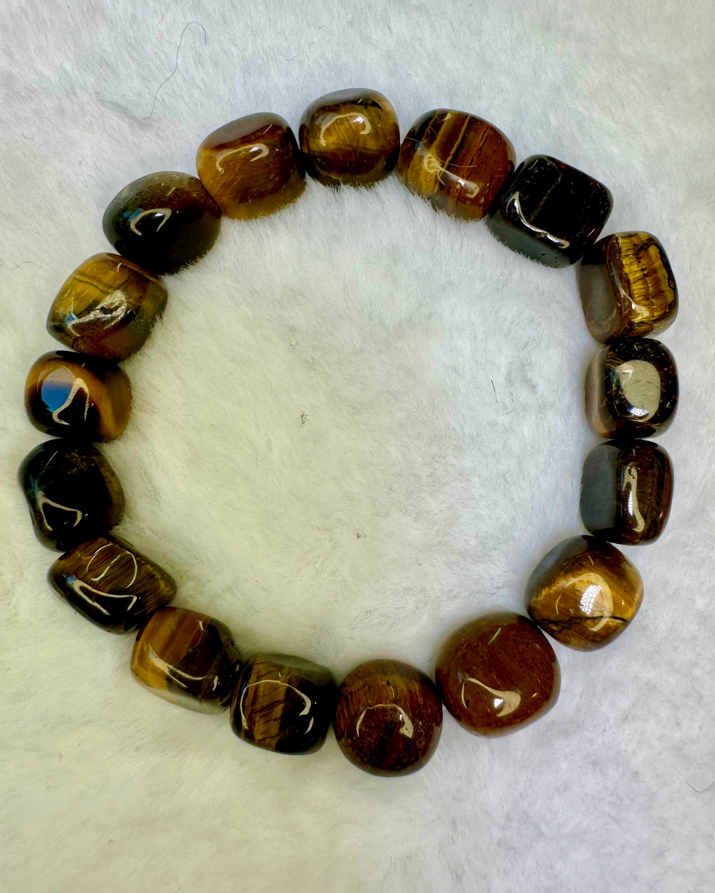 Tiger Eye Jellybean Bracelet