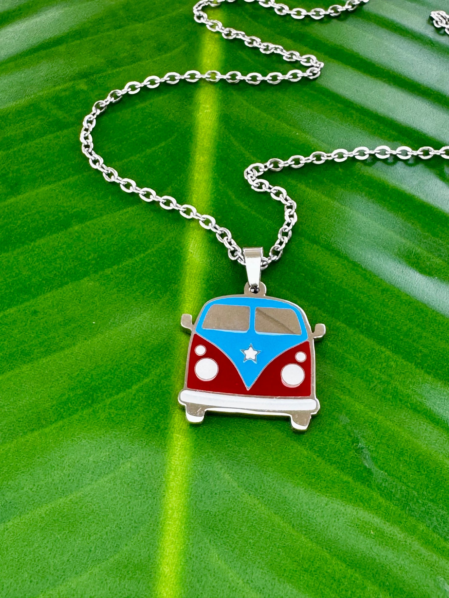 Volkswagen Puerto Rico Flag Stainless Steel Necklace – 18"