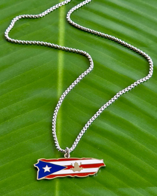 Puerto Rico Flag Necklace 🇵🇷