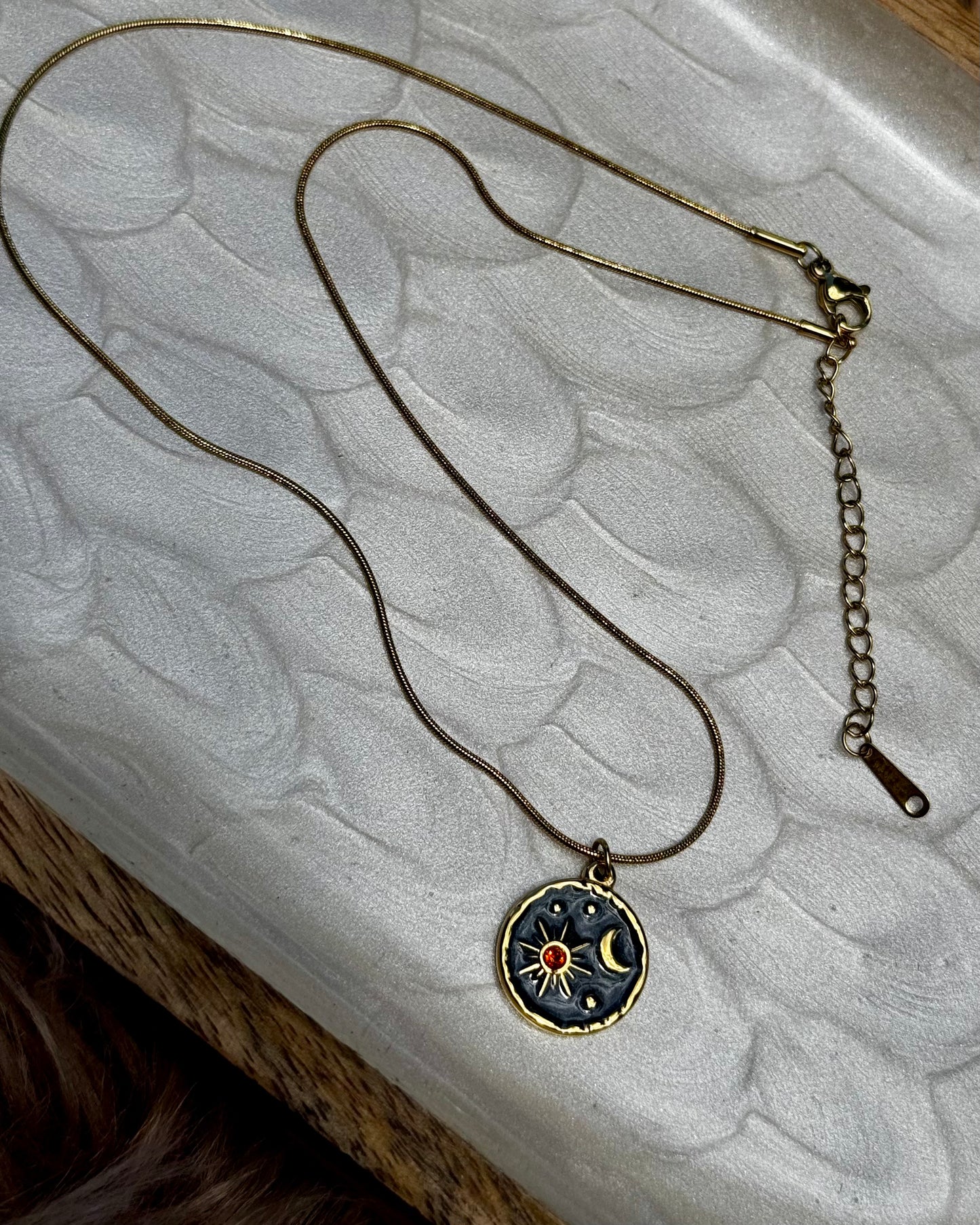 Celestial Moon & Sun Necklace