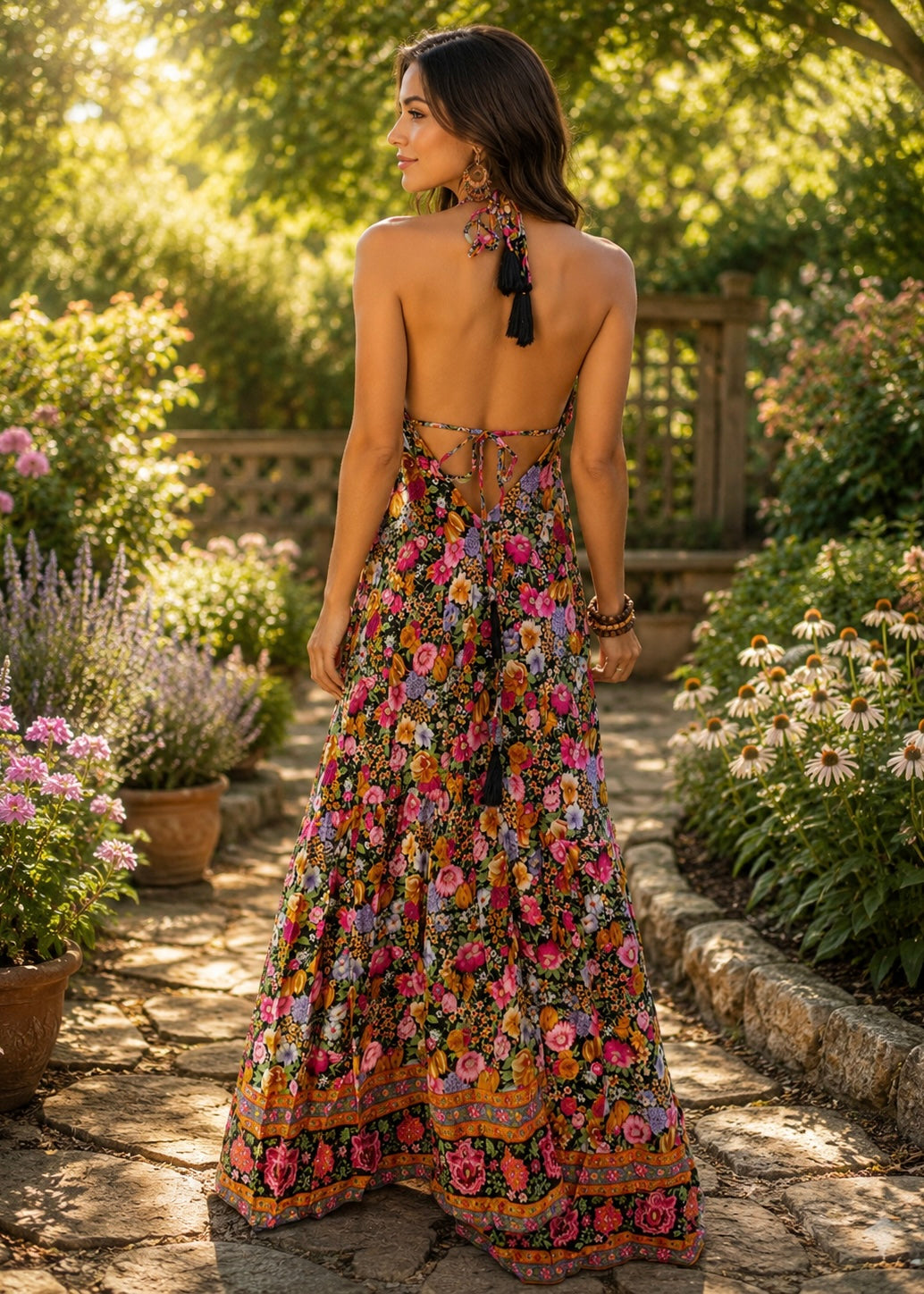Bohemian Floral Maxi Dress