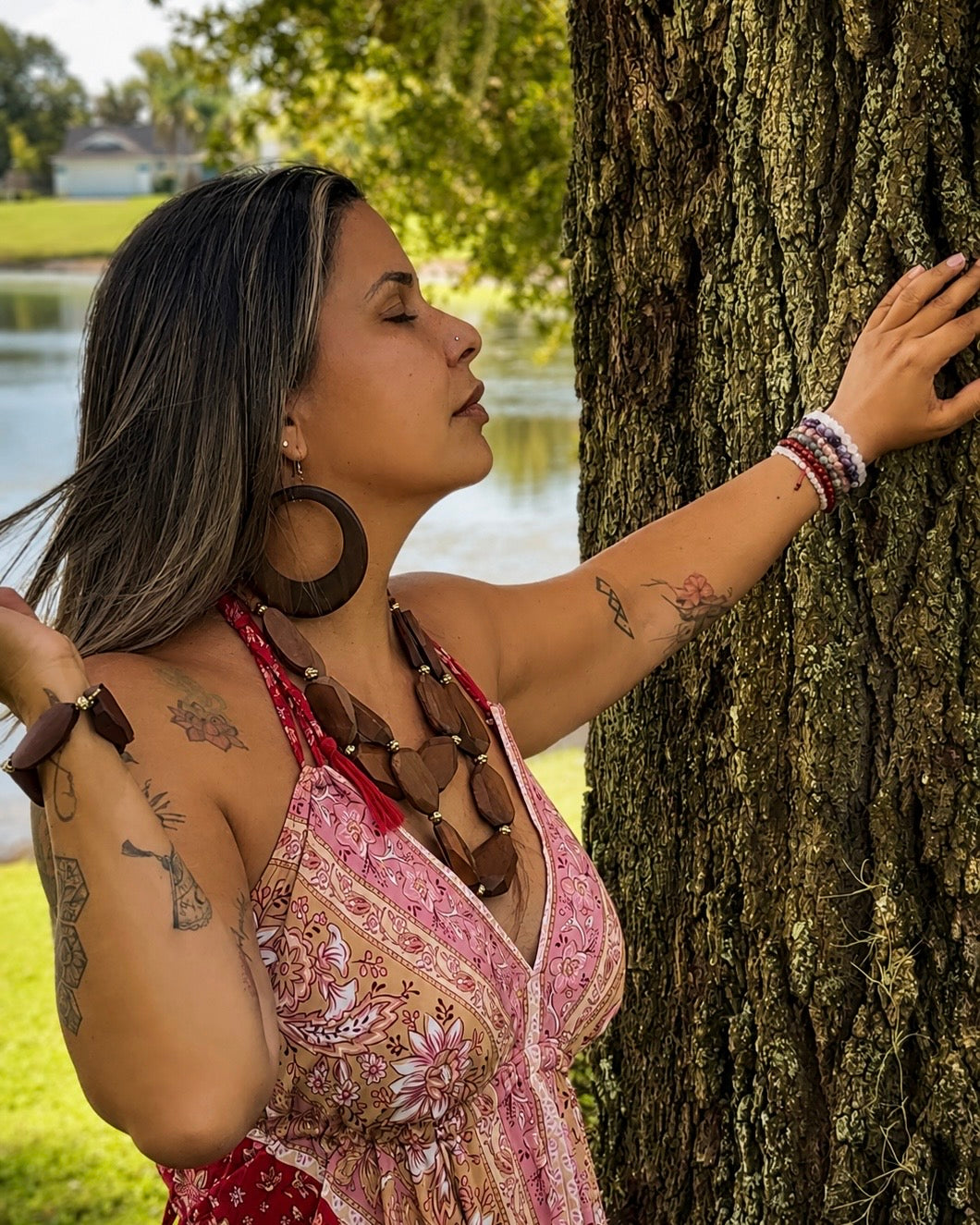 Wood Hoop Earrings – 3”