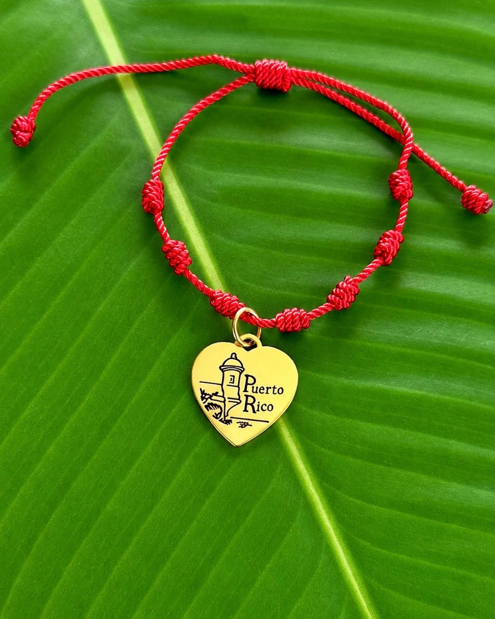 Puerto Rico Heart Adjustable Bracelet 🇵🇷❤️
