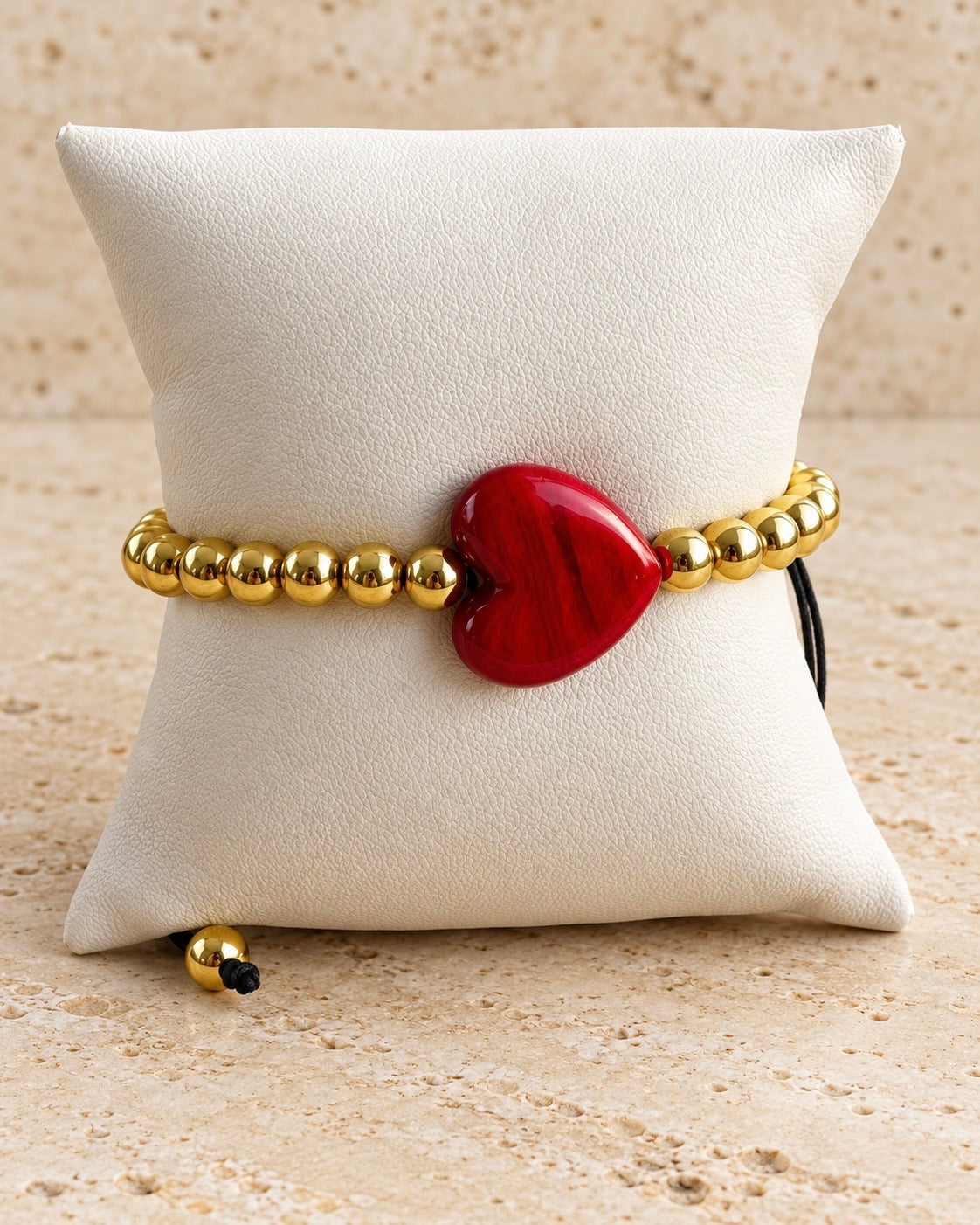 Colorful Heart Adjustable Bracelet — Stainless Steel
