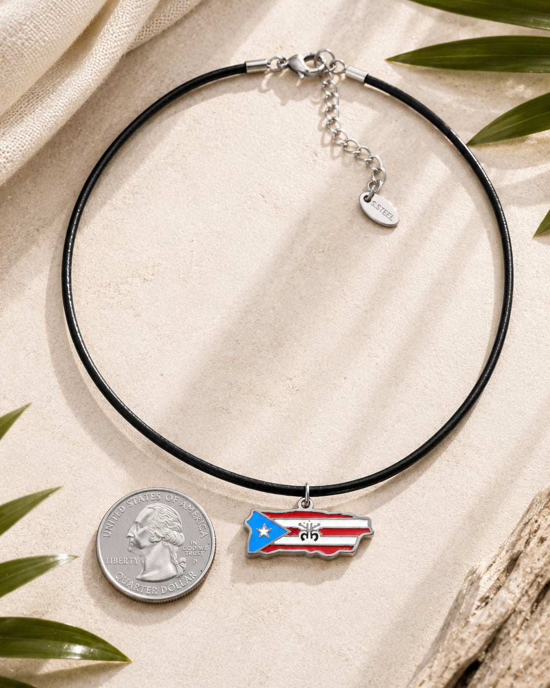 Puerto Rico Flag Cord Necklace 🇵🇷