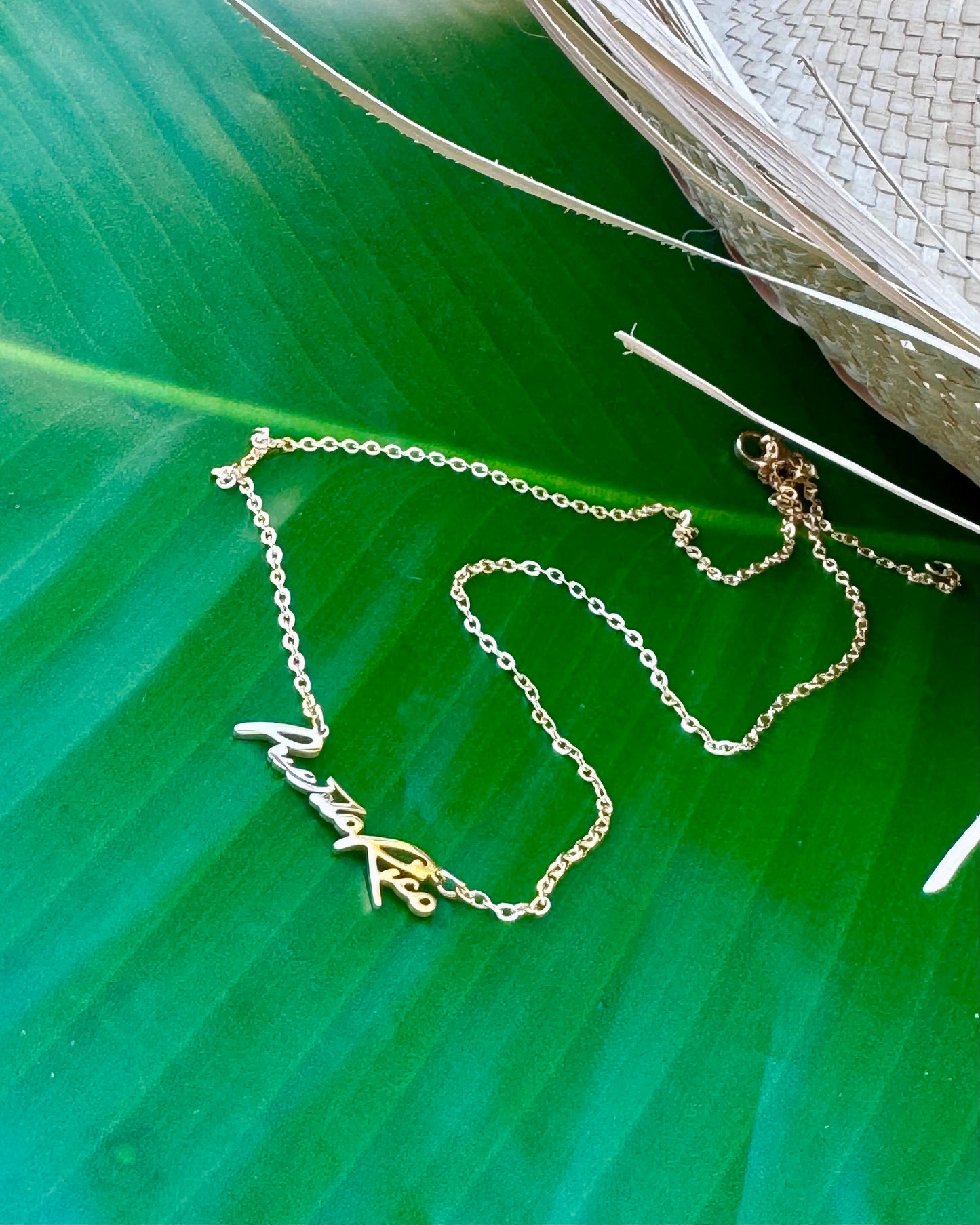 Puerto Rico Stainless Steel Necklace