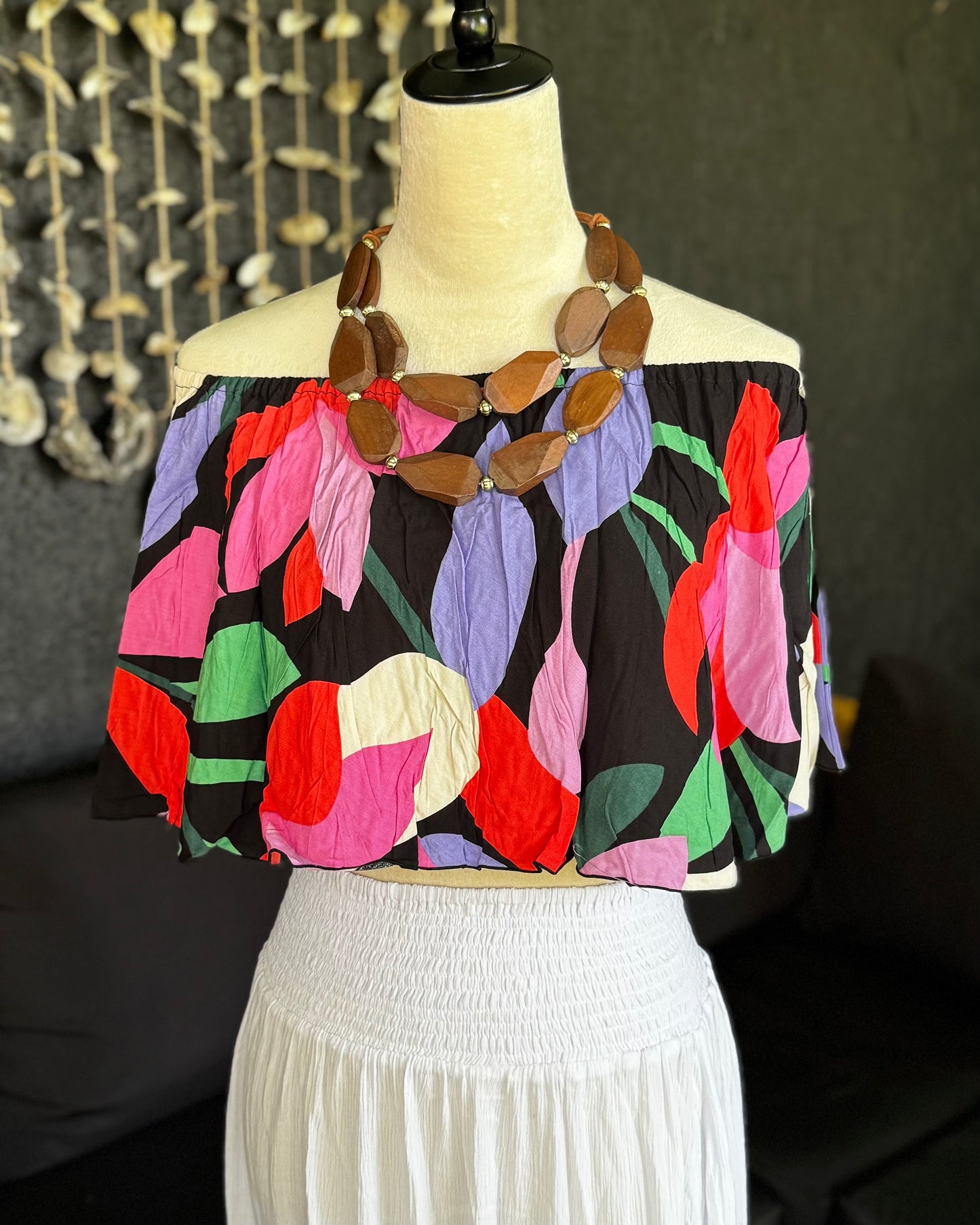 Nadia Crop Top Flower Print