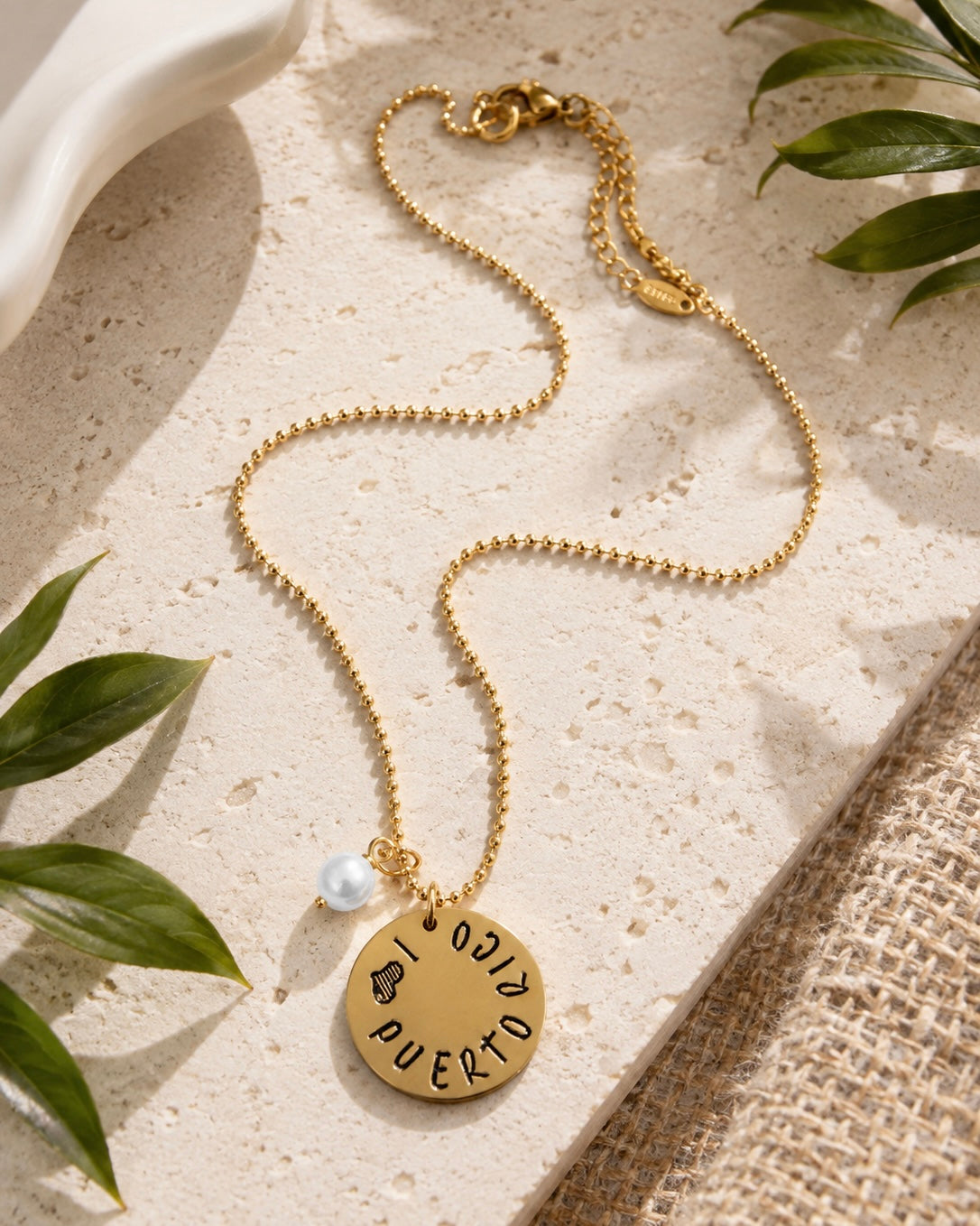 Mi Puerto Rico Pearl Ball Chain Necklace